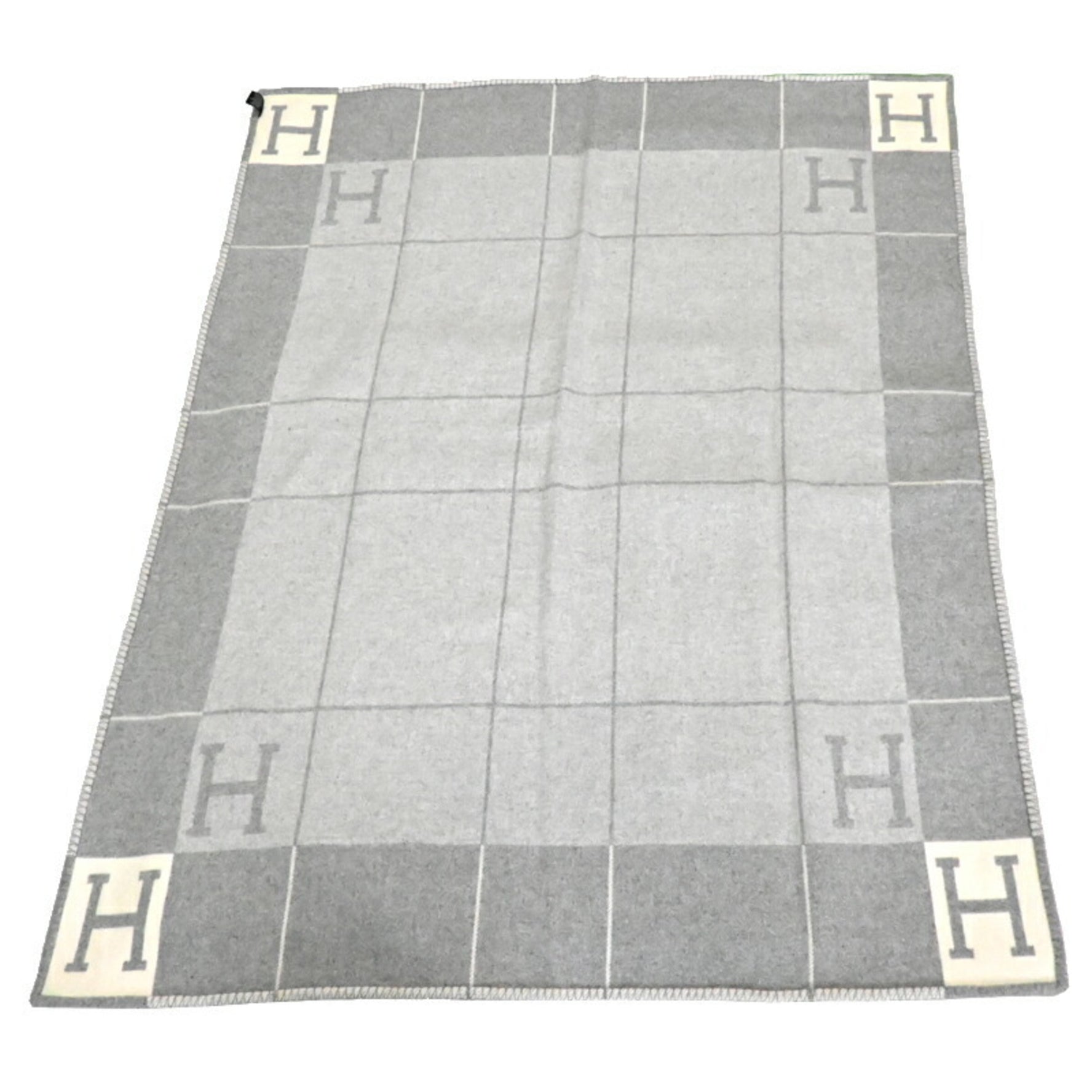 Hermes Avalon III Blanket Women's and Men's Accessories Wool Ecru