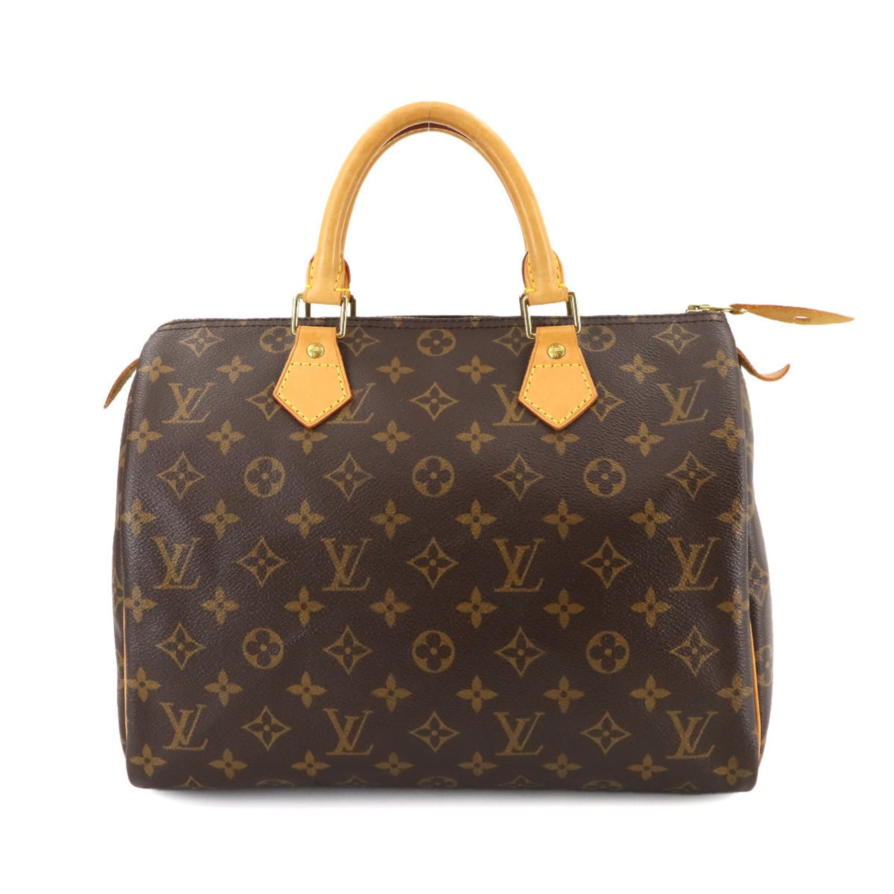 Louis Vuitton Monogram Speedy 30 Handbag, Brown, M41526, Gold Hardware