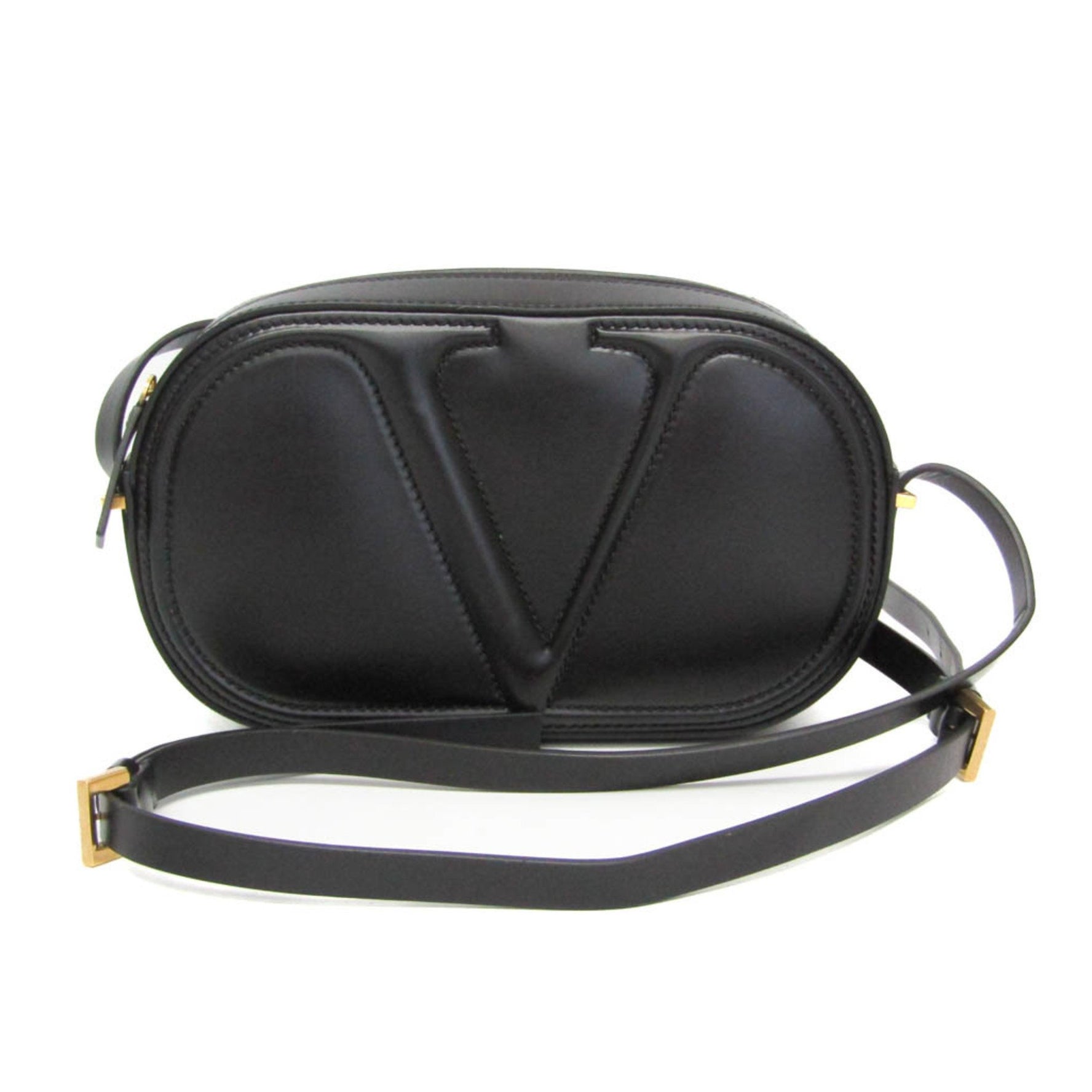 Valentino Garavani V Logo Crossbody Bag Leather Shoulder Bag