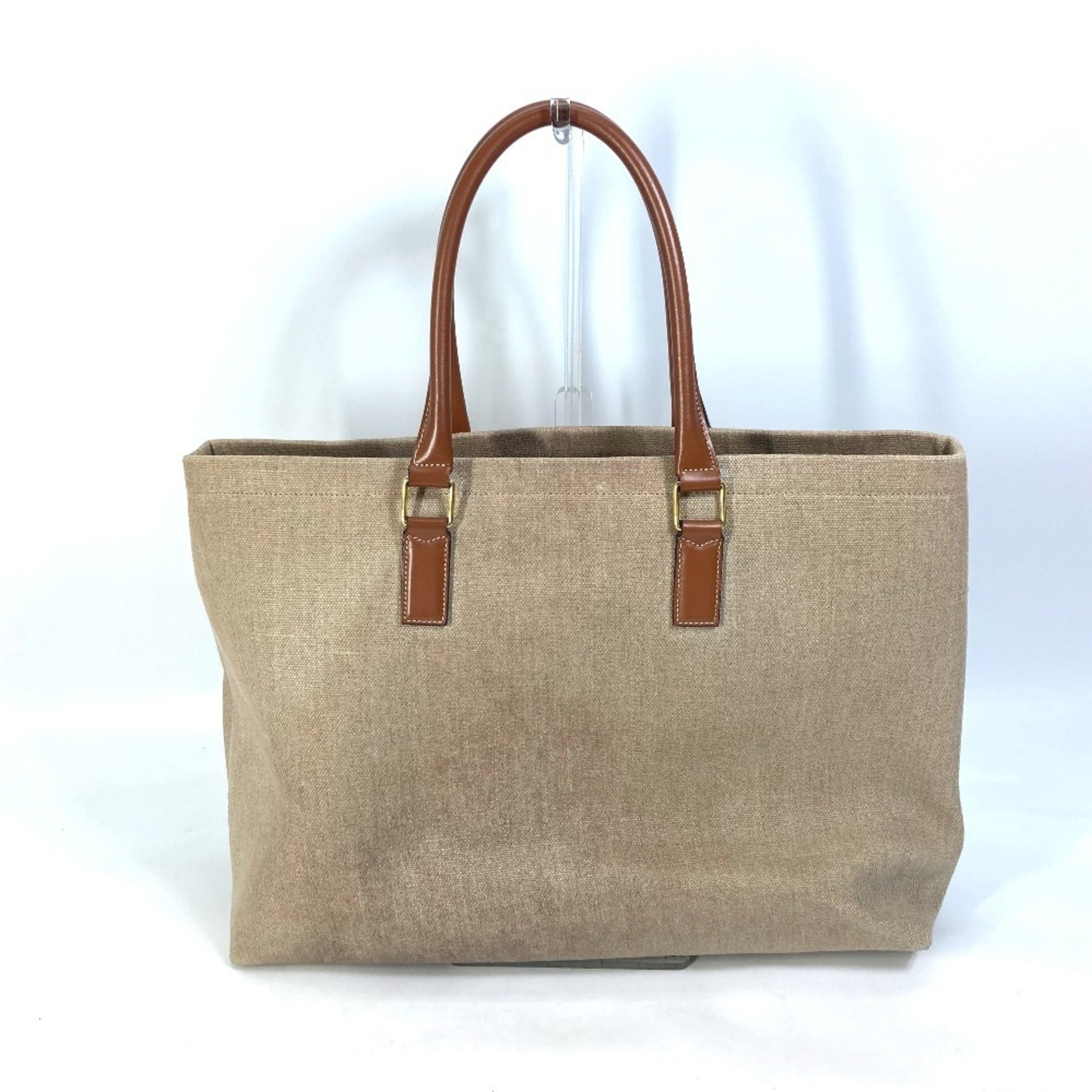 CELINE Horizontal Cabas Logo Tote Bag Shoulder Canvas/Leather