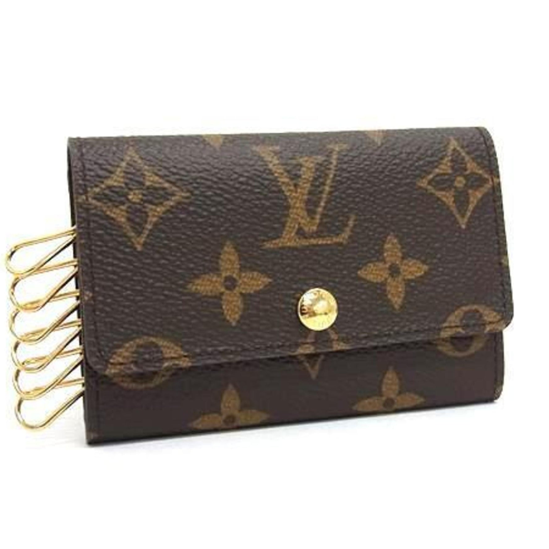 LOUIS VUITTON Monogram Multicle 6 Key Case Leather