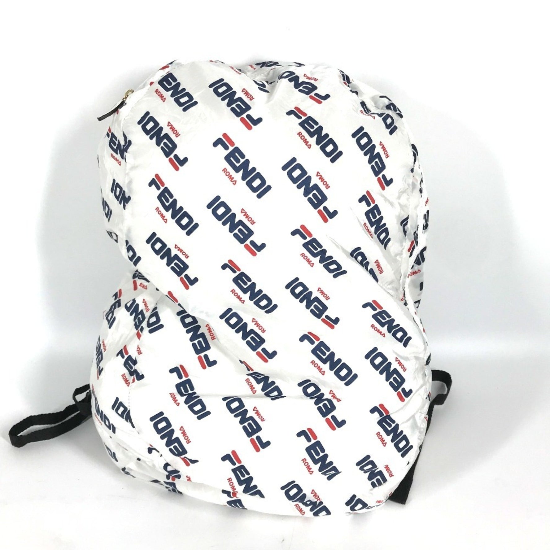 FENDI backpack, FILA collaboration, nylon, white