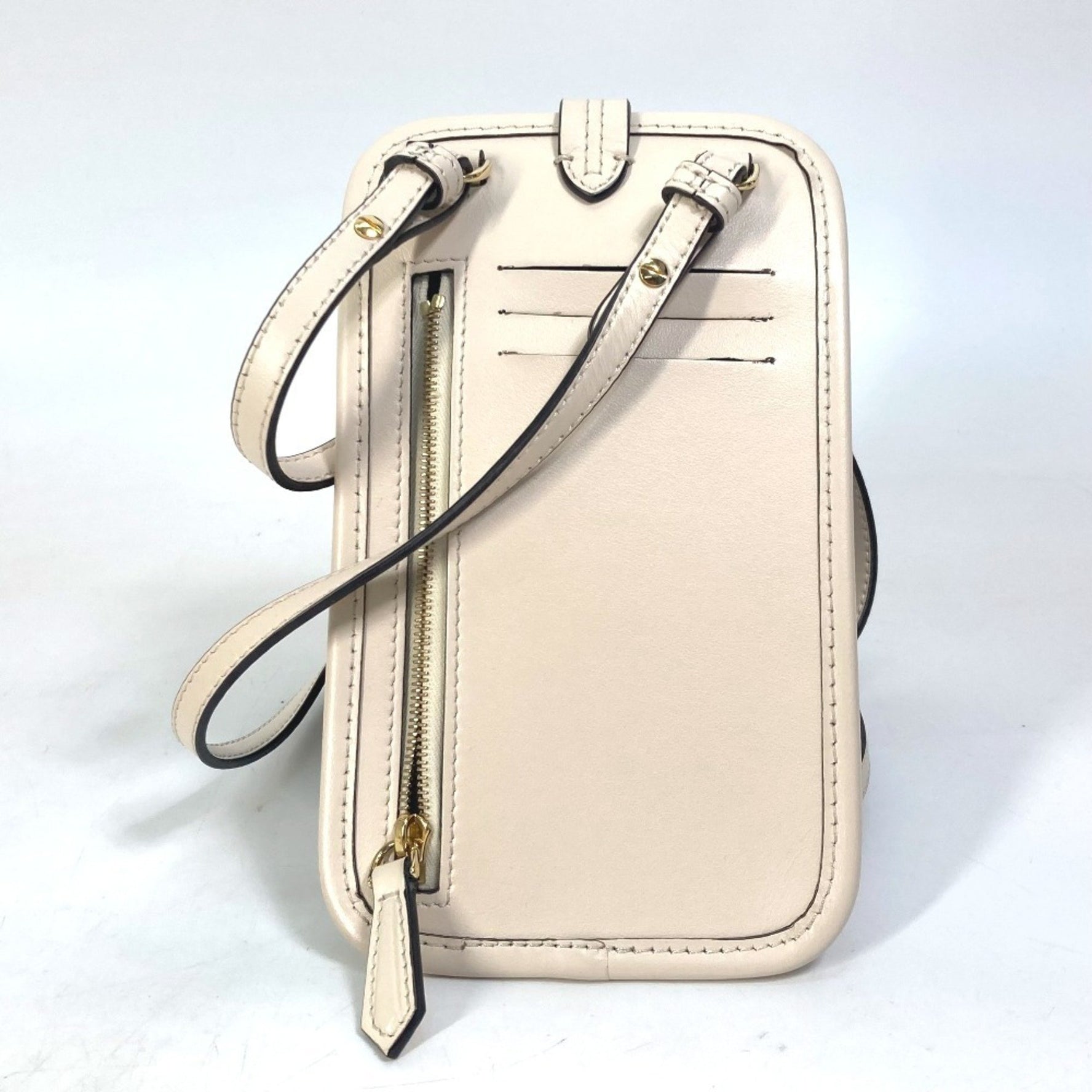 FENDI Zucca Logo Phone Case, Pouch, Orlock Shoulder Bag, Viscose/Leather