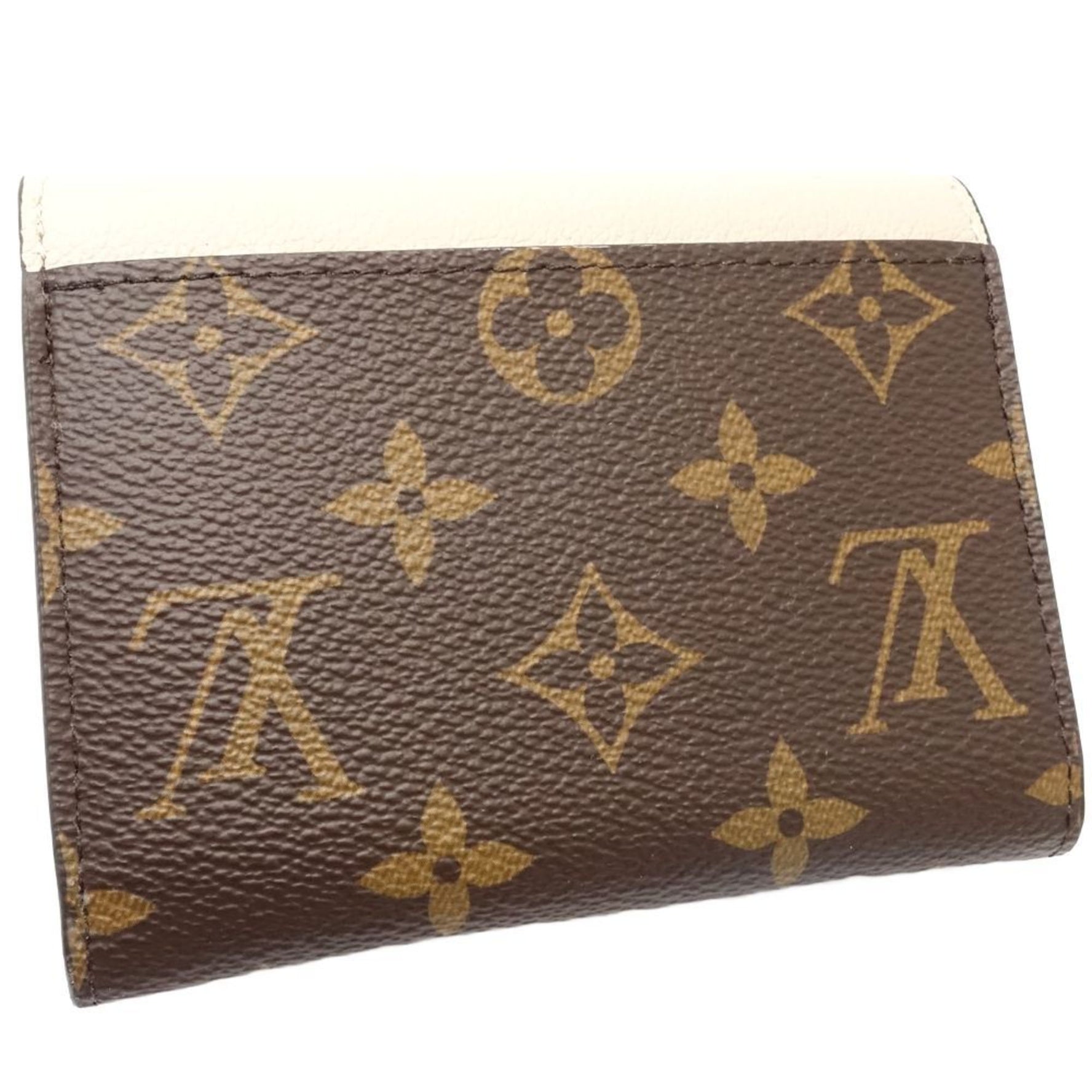 Louis Vuitton Monogram Tri-fold Wallet Portefeuille Victorine Brown Greige
