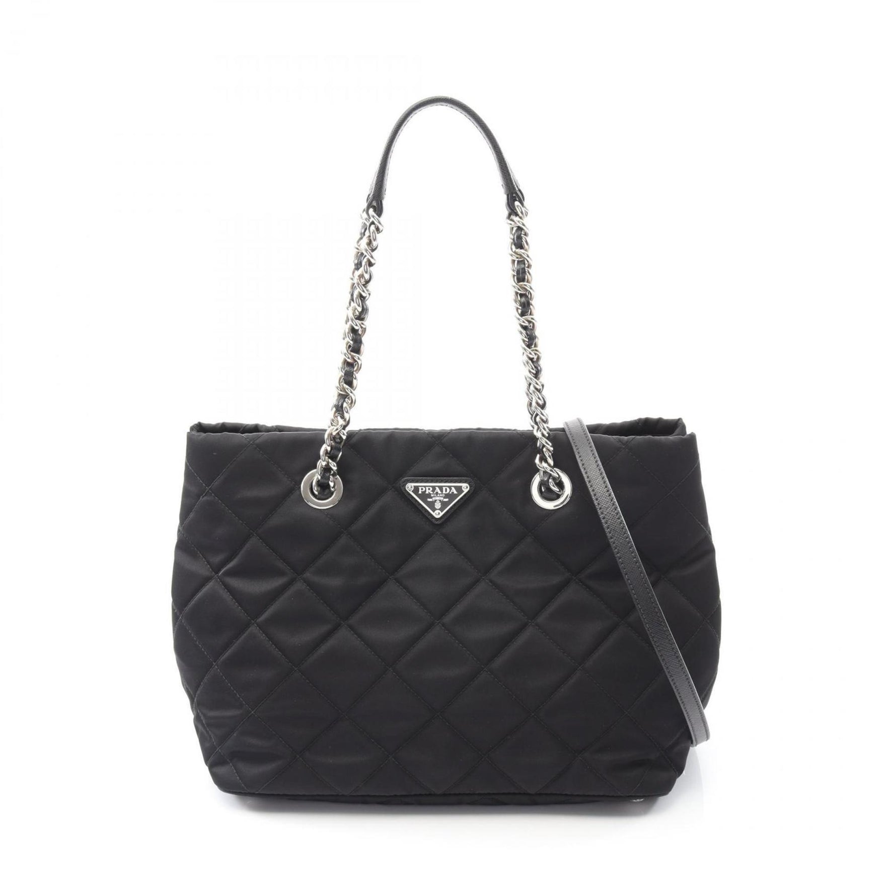 Prada TESSUTO IMPUNTU Tote Bag in Nylon and Saffiano Leather