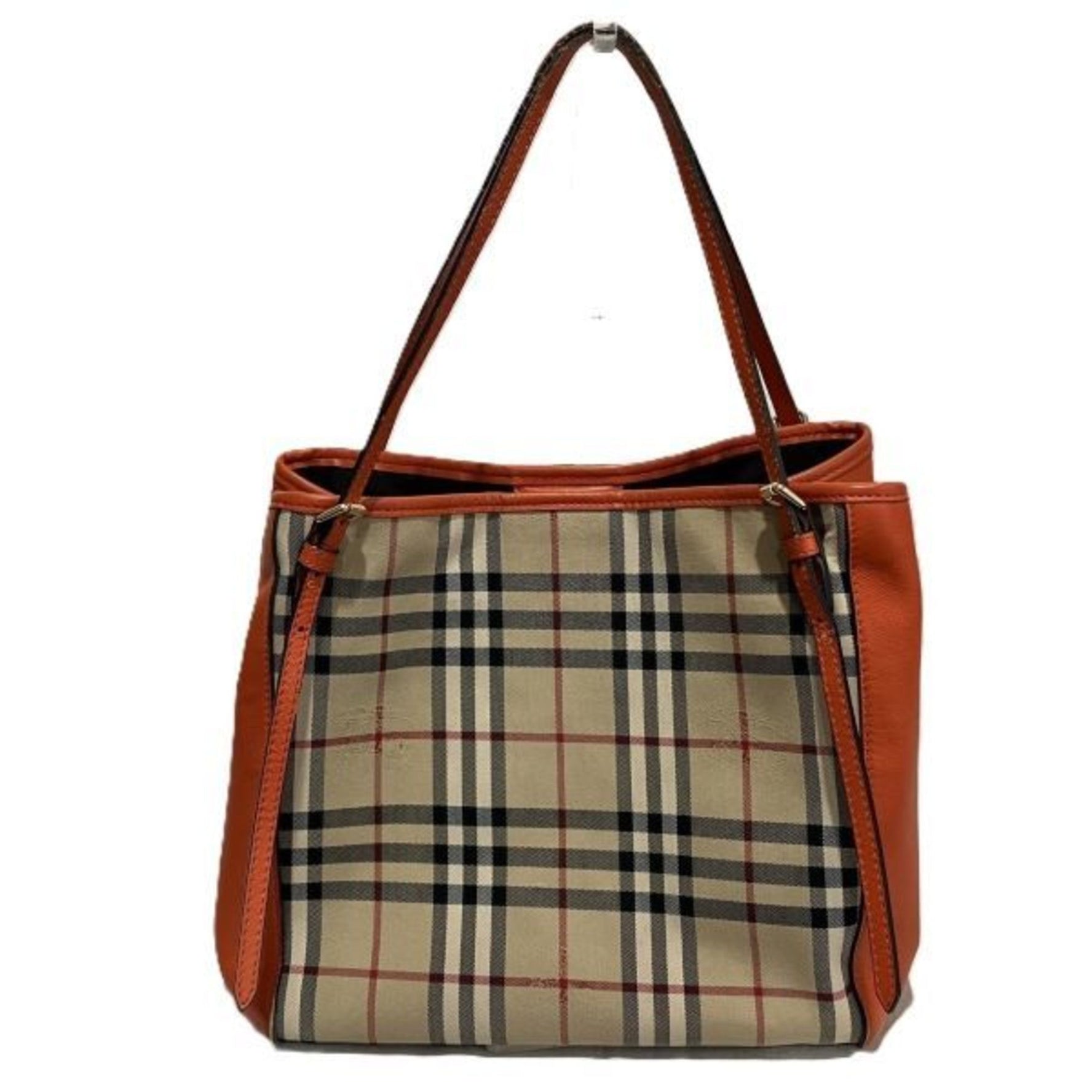 Burberry Nova Check Leather and Canvas Tote Bag