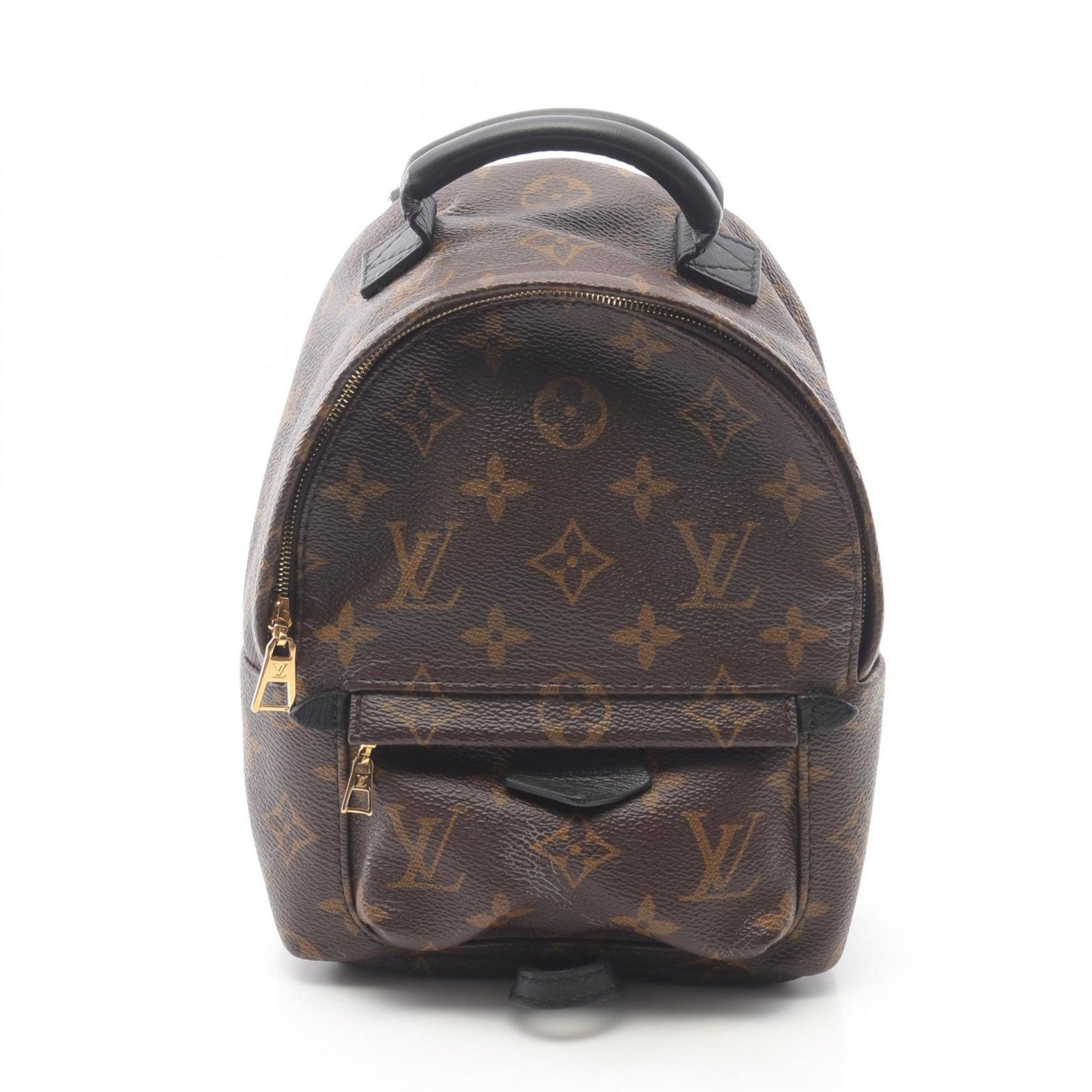 Louis Vuitton Palm Springs Mini Monogram Backpack, Coated Canvas and Leather, Brown Black
