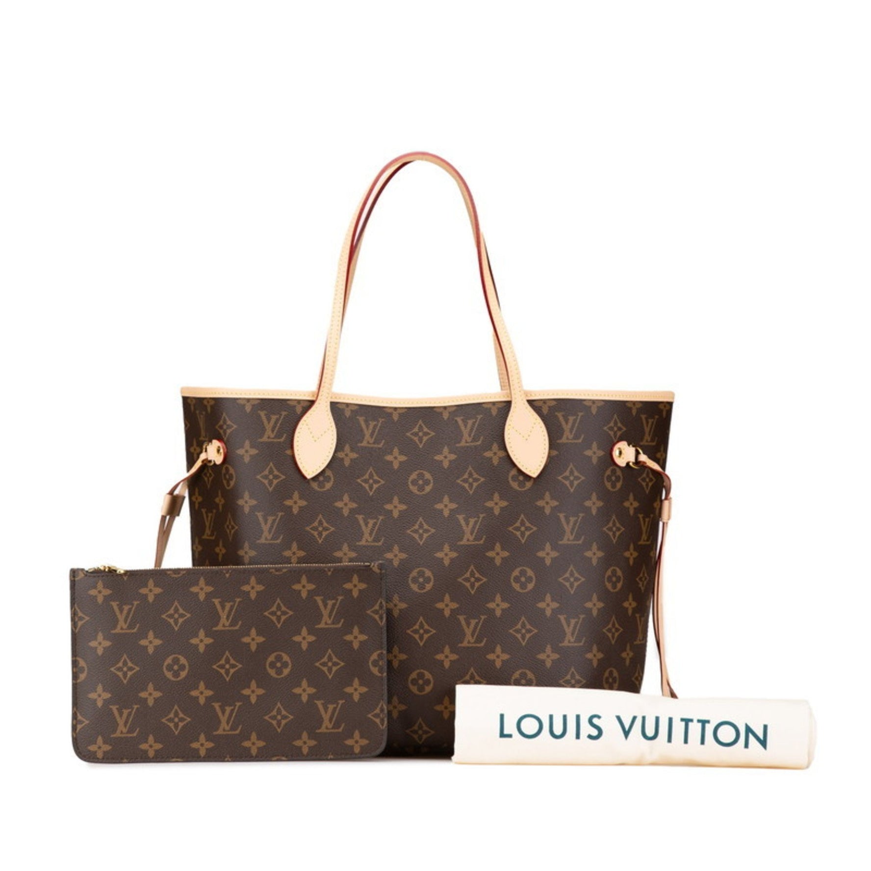 Louis Vuitton Monogram Neverfull MM Tote Bag PVC Leather
