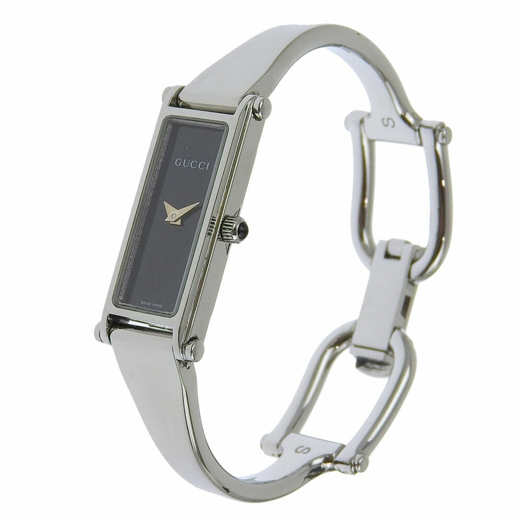 Gucci GUCCI Watch Stainless Steel Quartz Analog Display Black Dial Women's