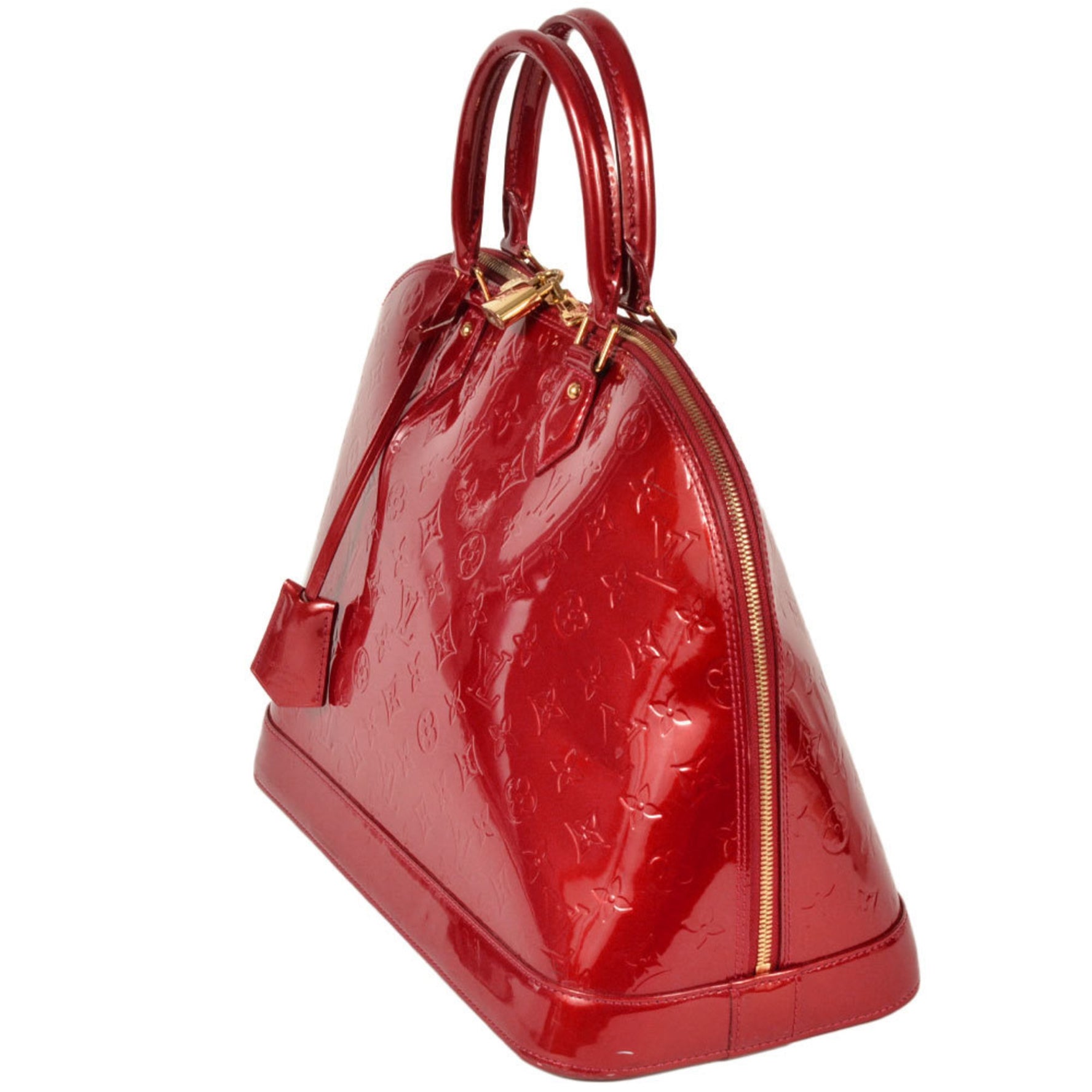 Louis Vuitton Alma GM Handbag Monogram Vernis Pomme d'Amour