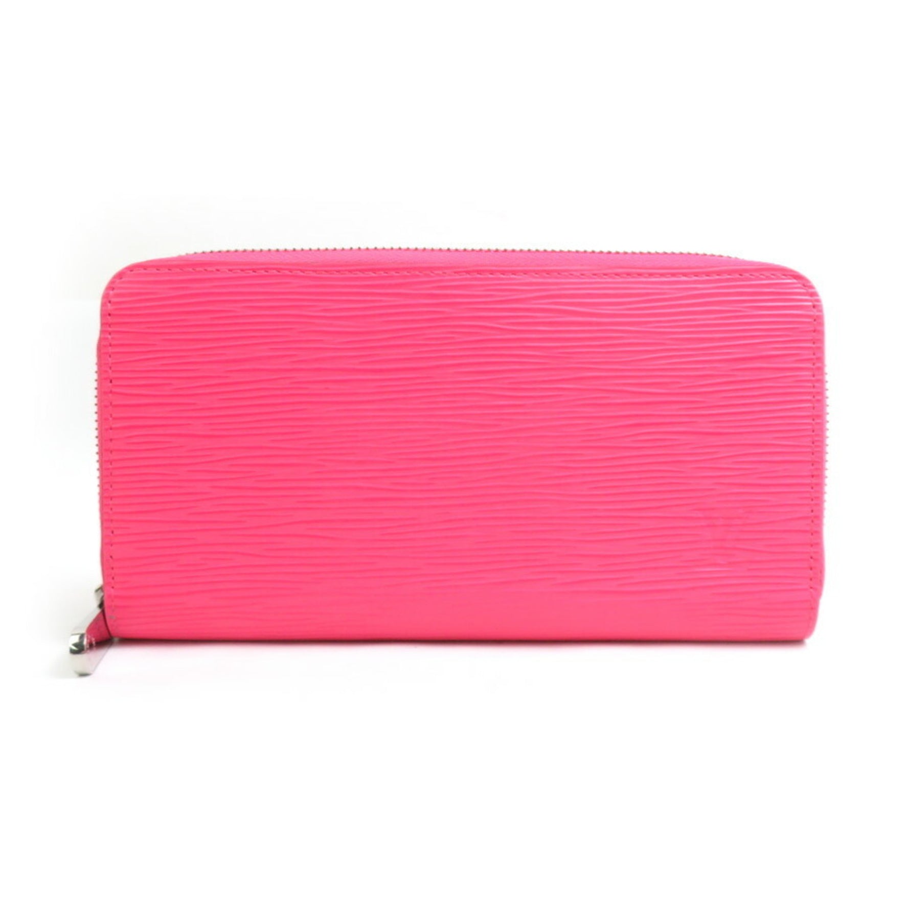 Louis Vuitton Round Long Wallet Epi Zippy Leather Rose Pondicherry Men's