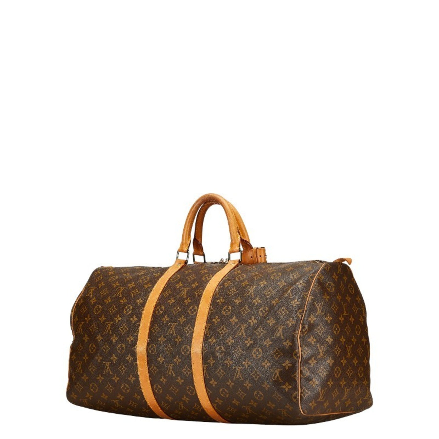 Louis Vuitton Monogram Keepall 55 Boston Bag, Travel PVC Leather, LOUIS VUITTON