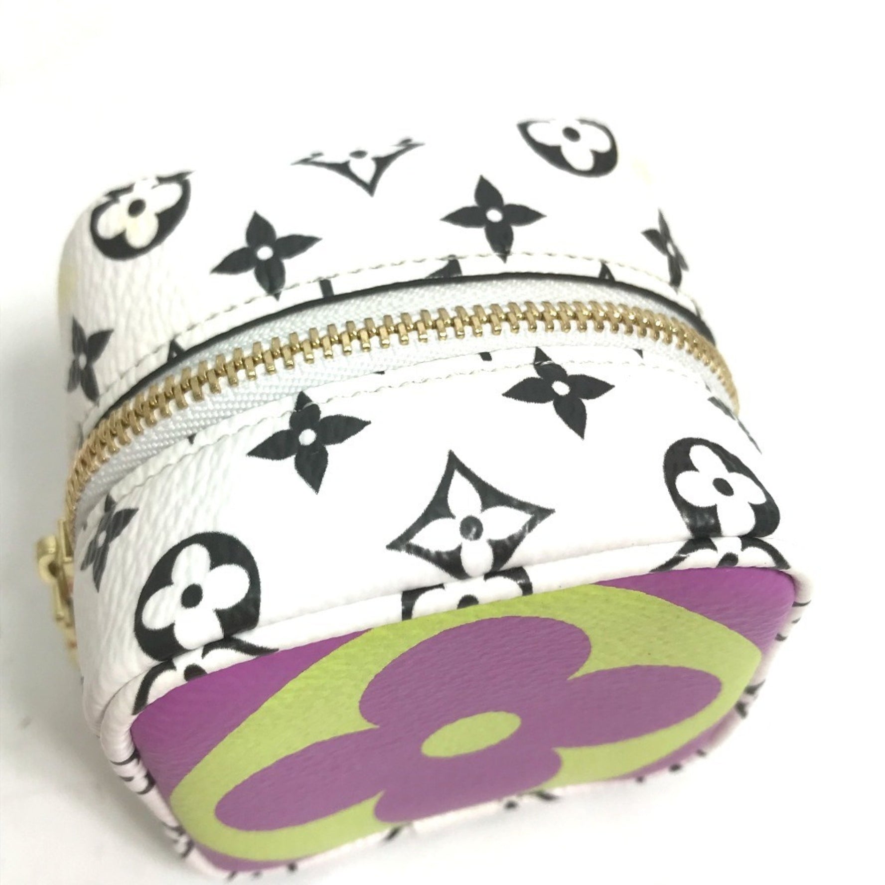 LOUIS VUITTON M67669 Monogram Giant Porte Monnaie Cube Pouch, Canvas, Women's, Yellow