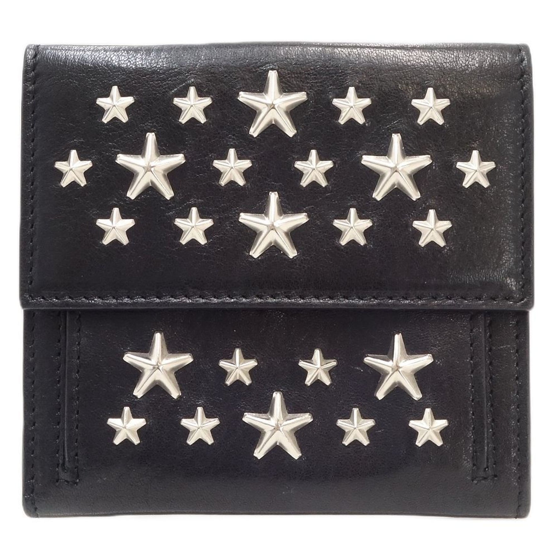 Jimmy Choo Star Studded Frida Bifold Wallet Leather
