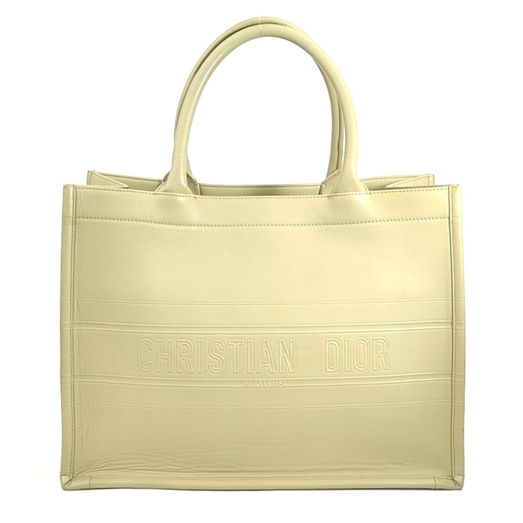 Christian Dior handbag book tote medium leather