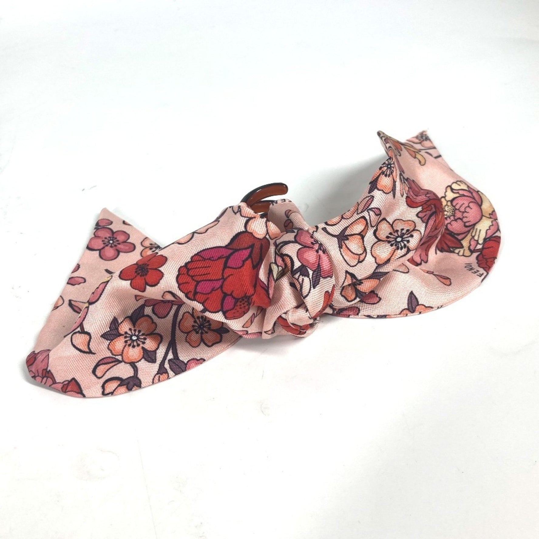 FENDI Ribbon Hair Clip, Silk Barrette