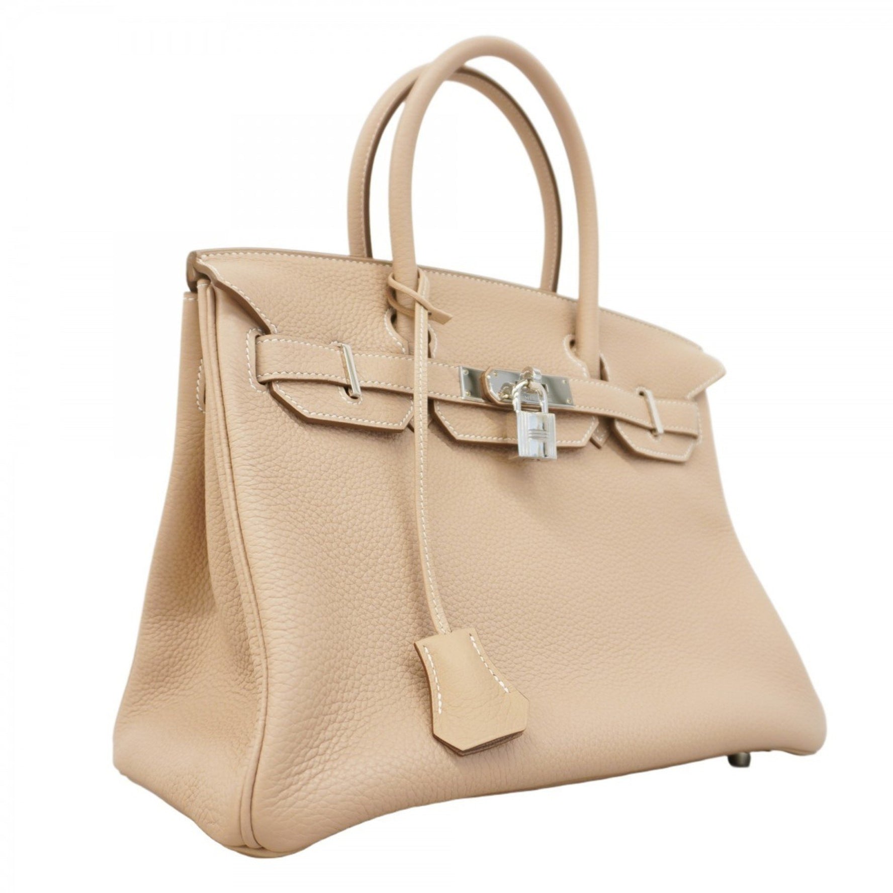 Hermes Hermès Birkin 30 Handbag, Taurillon Clemence, Argile, Q Stamp, Women's