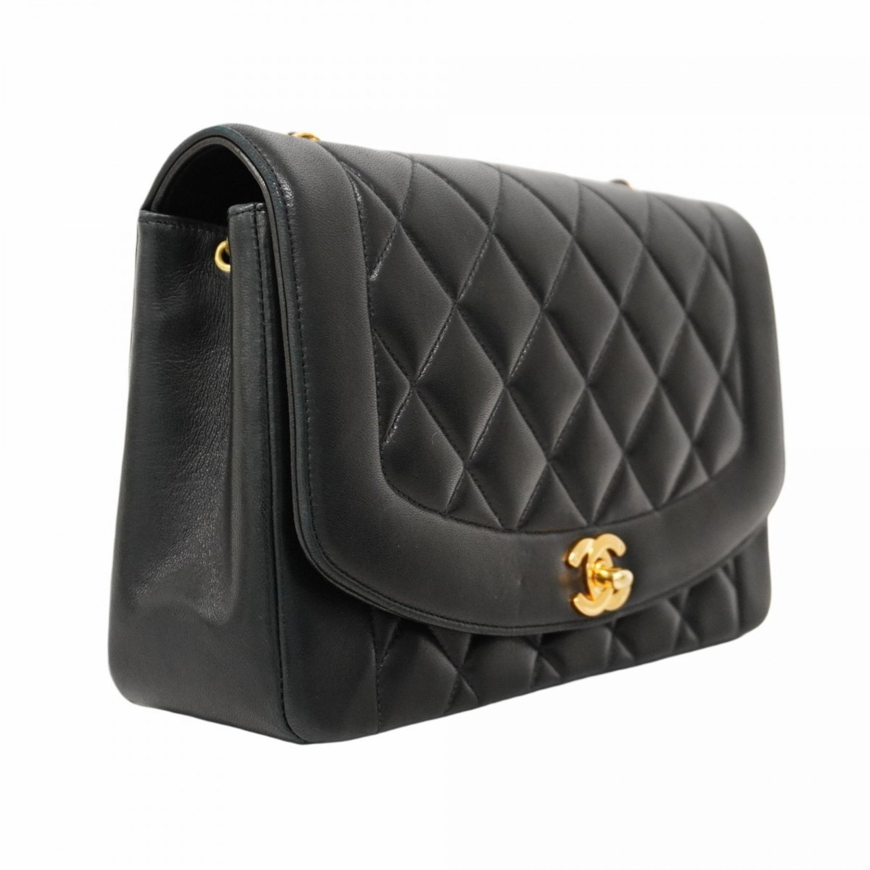 Chanel Diana Shoulder Bag, Chain Lambskin