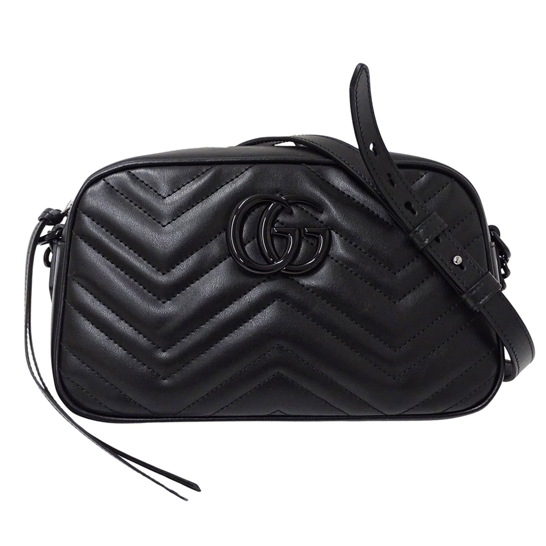 Gucci GG Marmont Leather Shoulder Bag, Quilted Mini Small, Crossbody Bag