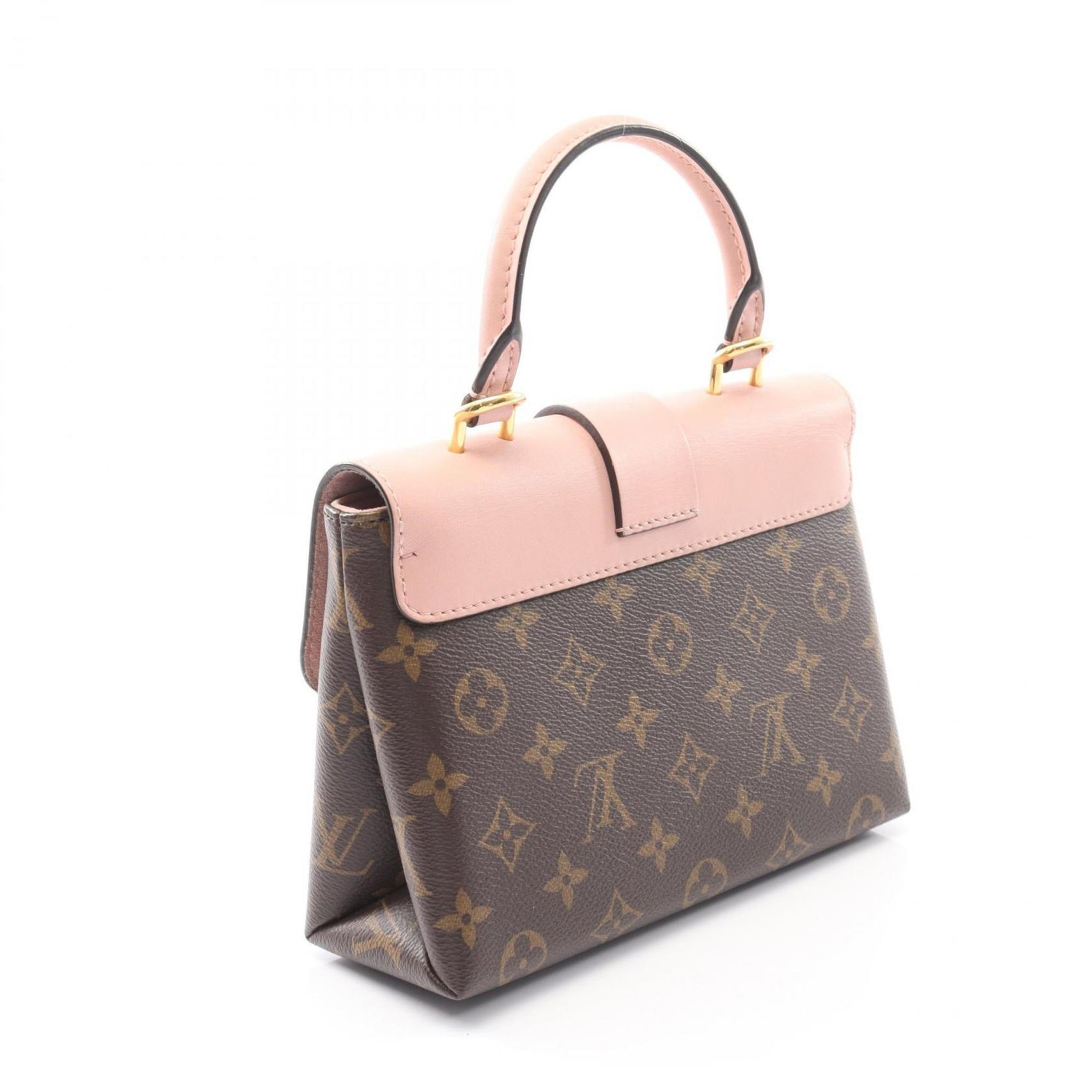 Louis Vuitton Rocky BB Handbag, Coated Canvas and Leather, Monogram, Brown Pink