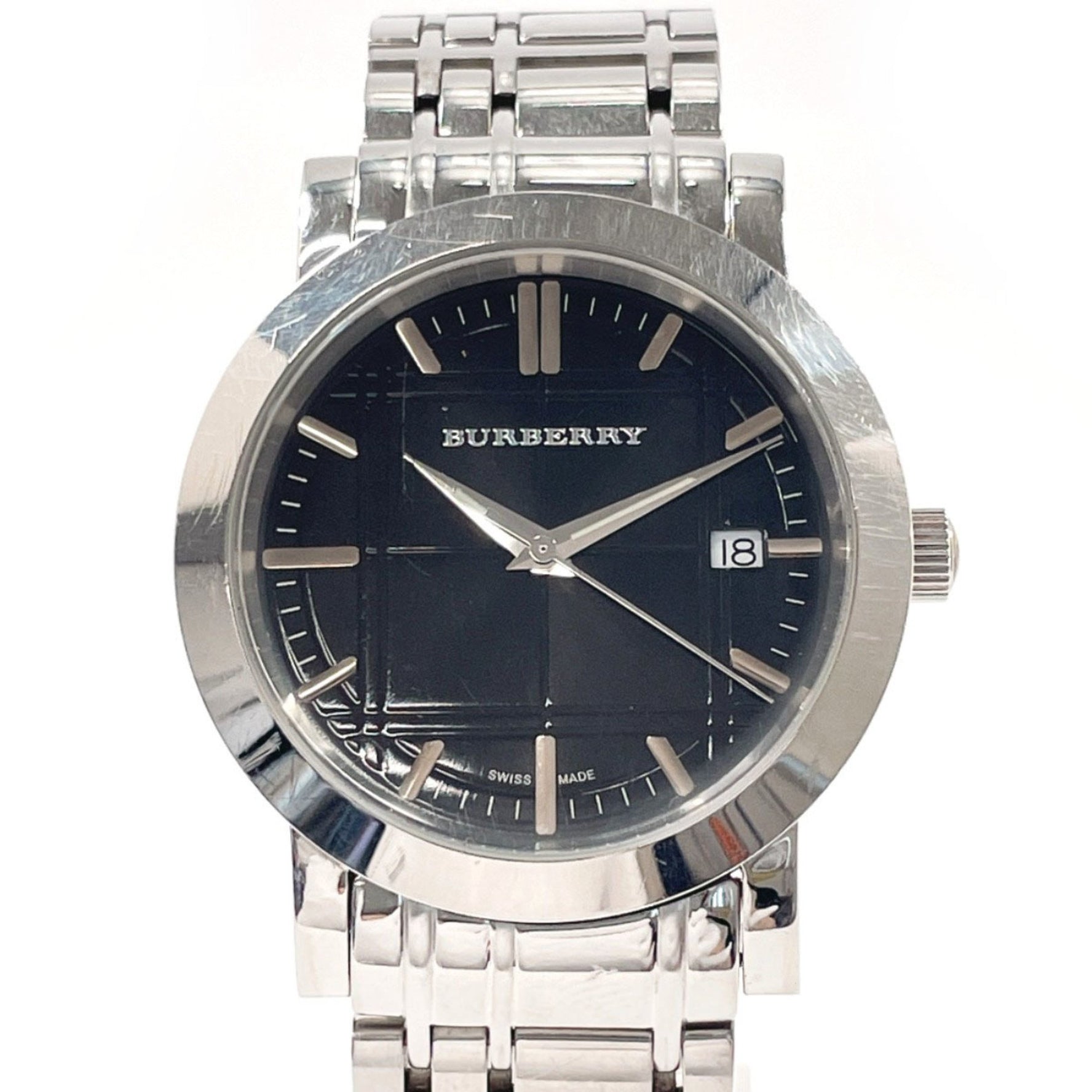 BURBERRY Heritage BU1364 Watch Stainless Steel/Stainless Steel Silver Quartz Black Dial Men's F5048526