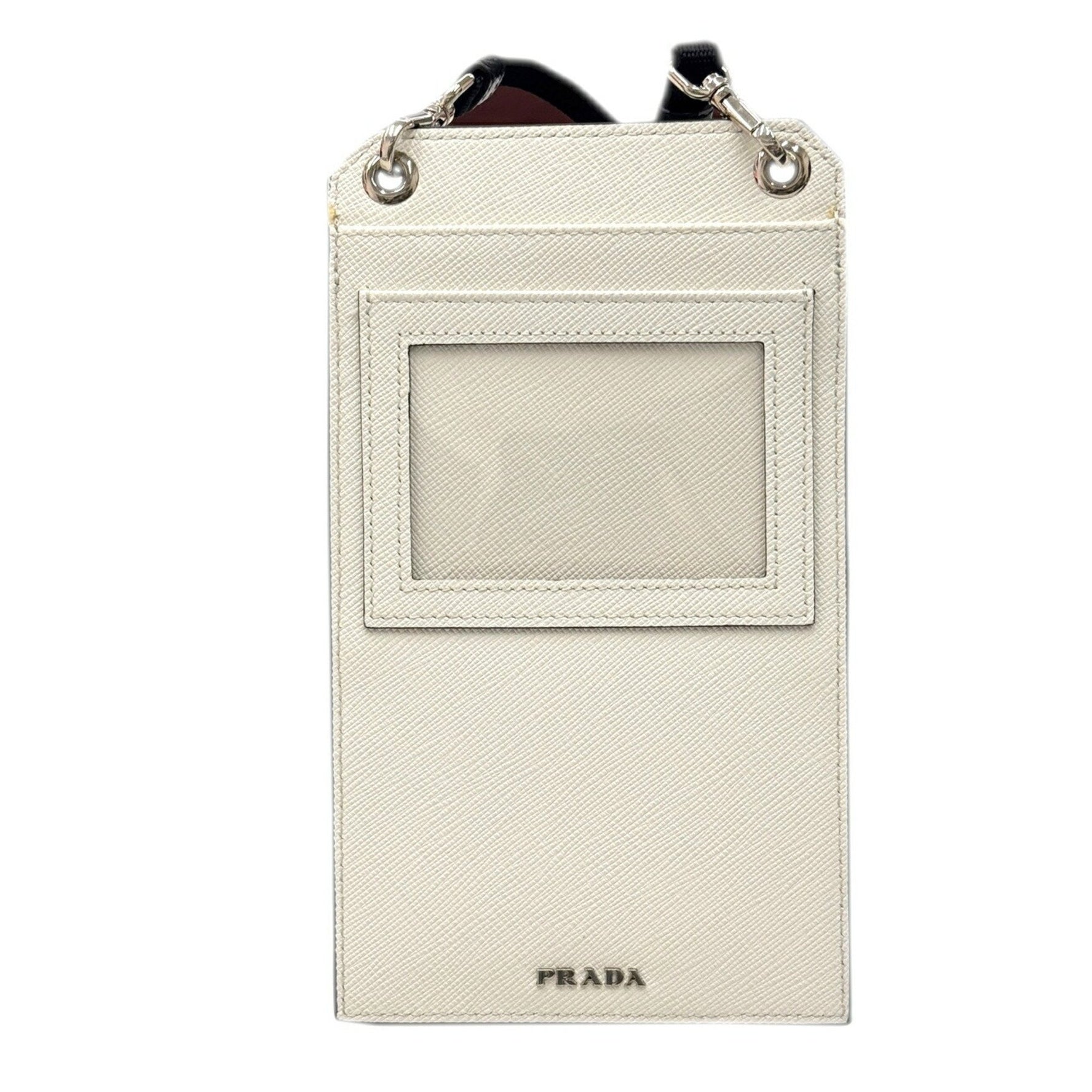 PRADA Shoulder Pouch Smartphone Case Leather White