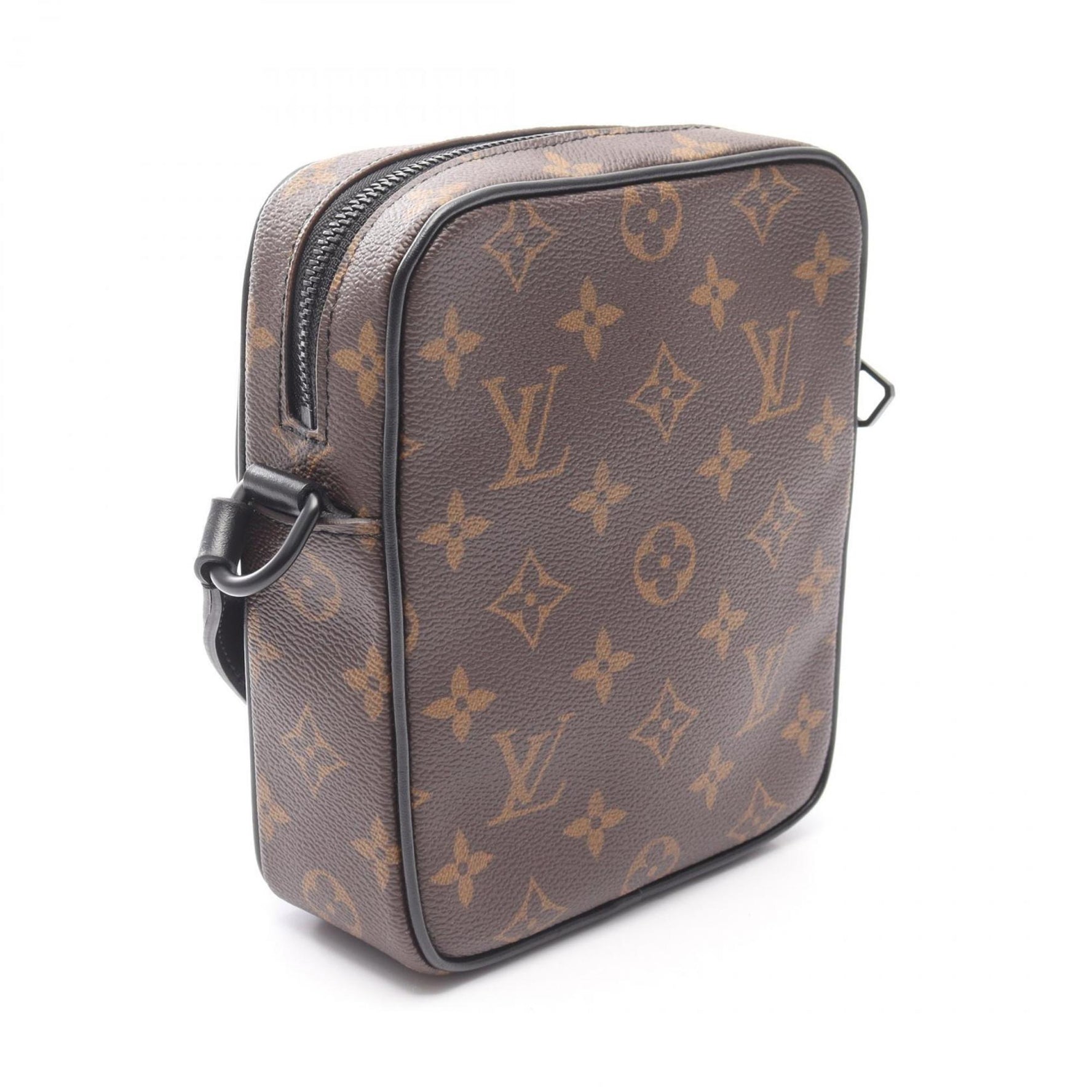 Louis Vuitton Christopher Wearable Wallet Shoulder Bag, Coated Canvas and Leather, Monogram Macassar, Brown Black