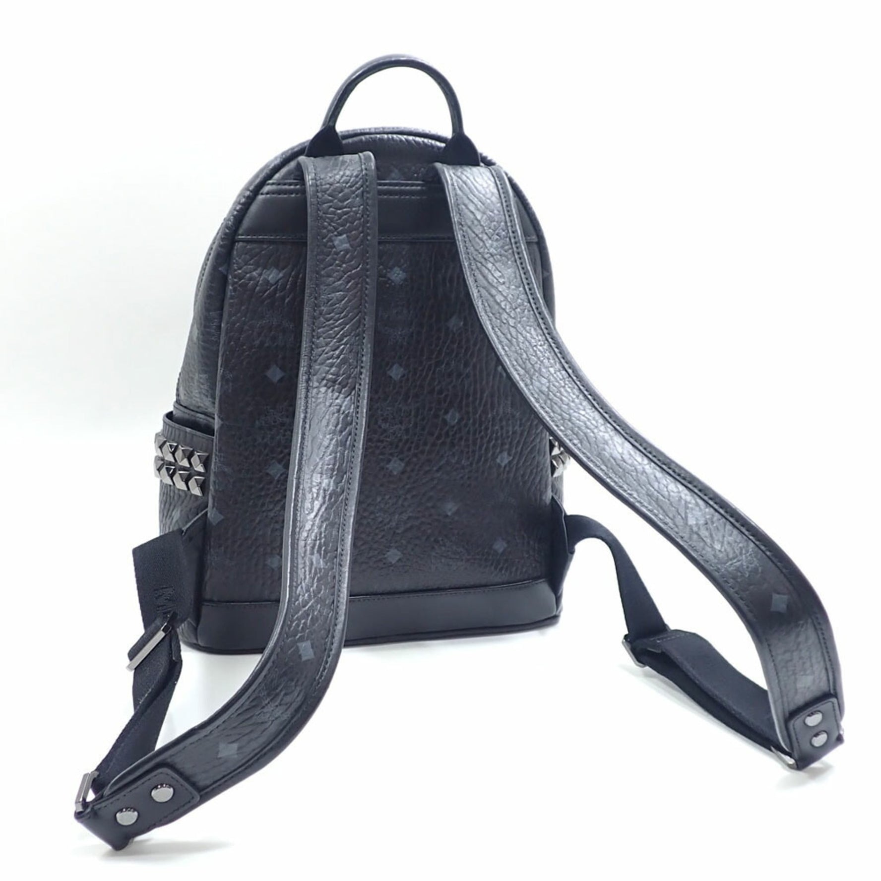 MCM Side Stud Backpack in Visetos, Canvas, Glam