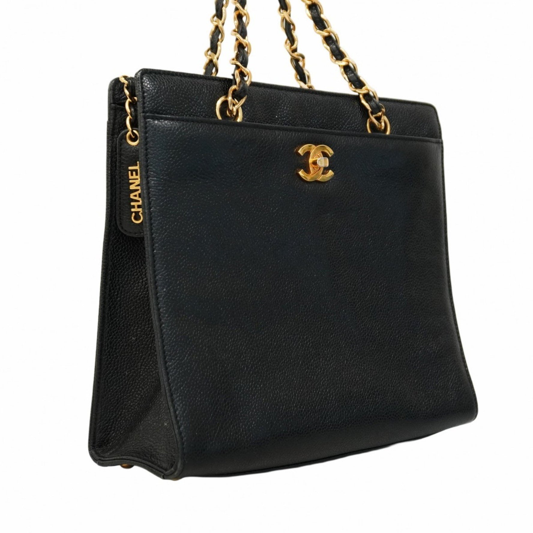 Chanel Shoulder Bag Chain Caviar Skin