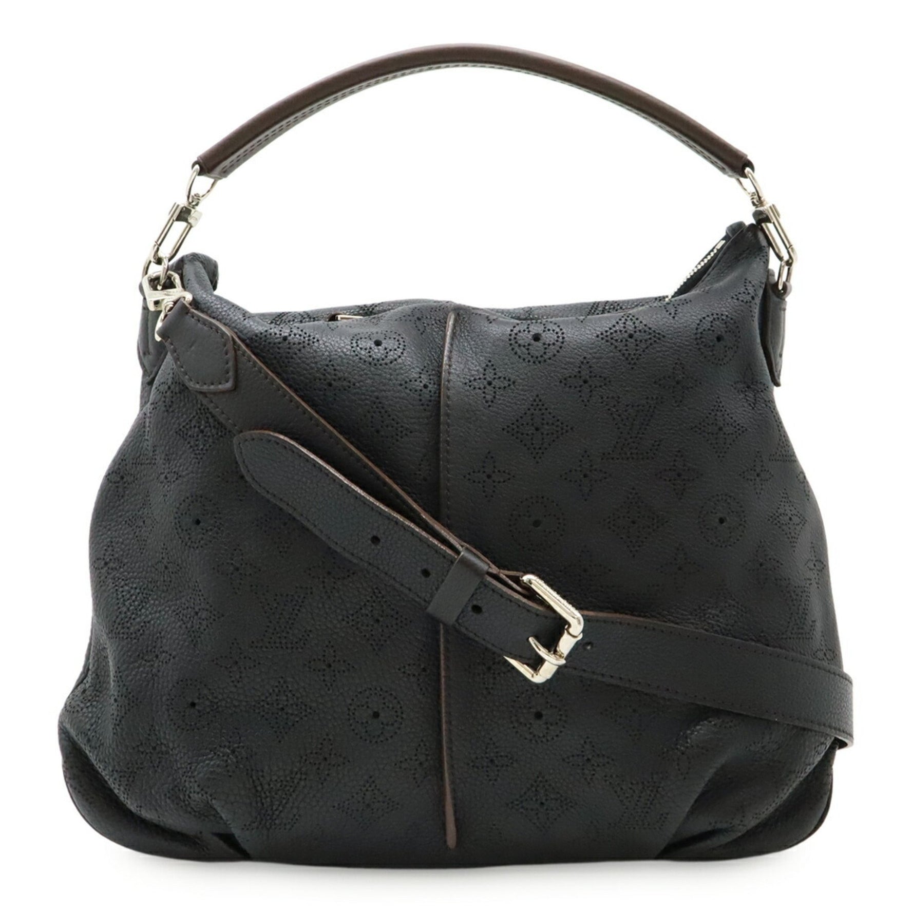 Louis Vuitton Mahina Selene PM Handbag/Shoulder Bag, Noir Black, Pouch Not Included