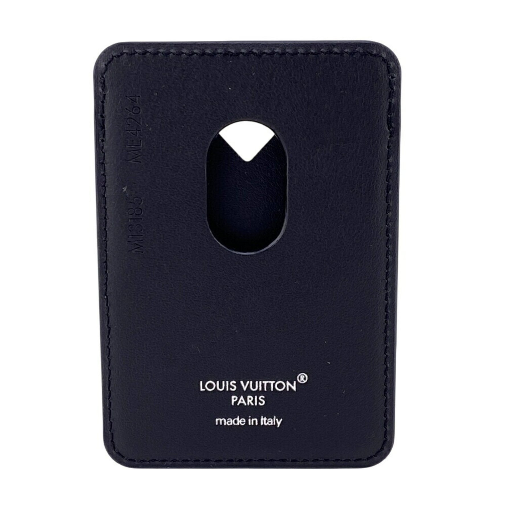 Louis Vuitton Wallet Porte Carte Monogram Macassar Card Case Black Unisex