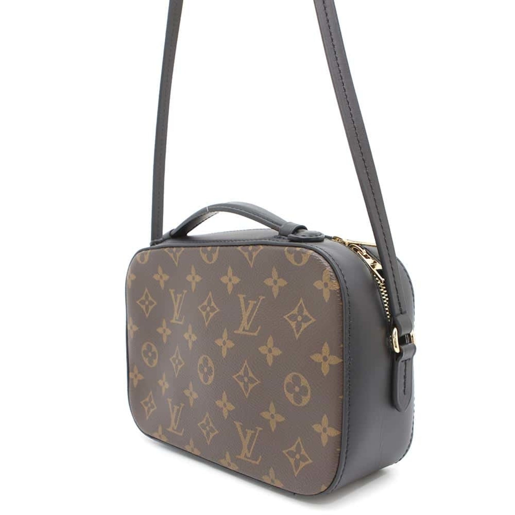 Louis Vuitton Shoulder Bag Monogram Santonge Tassel Black