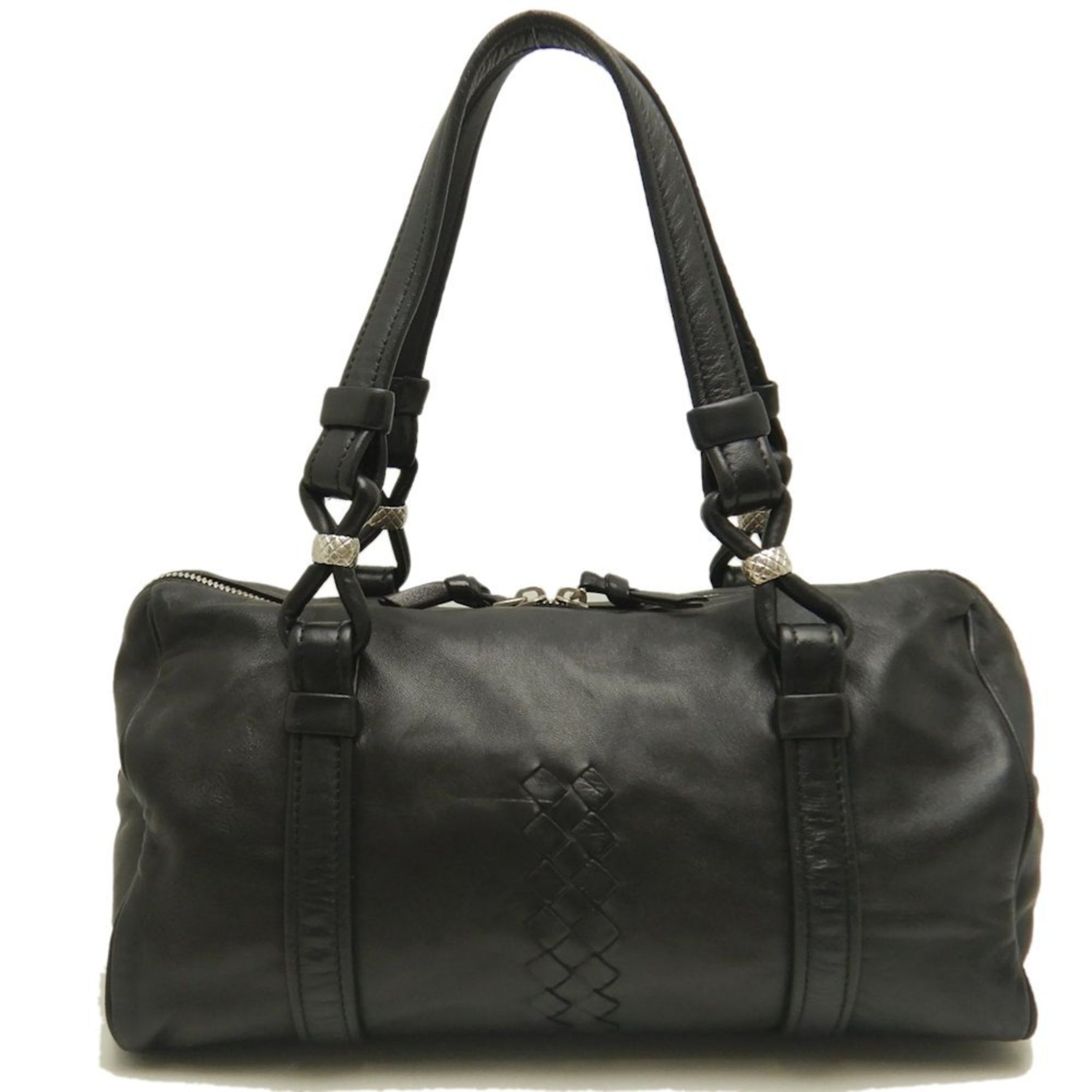 BOTTEGA VENETA Mini Boston Bag, Lambskin, Outlet