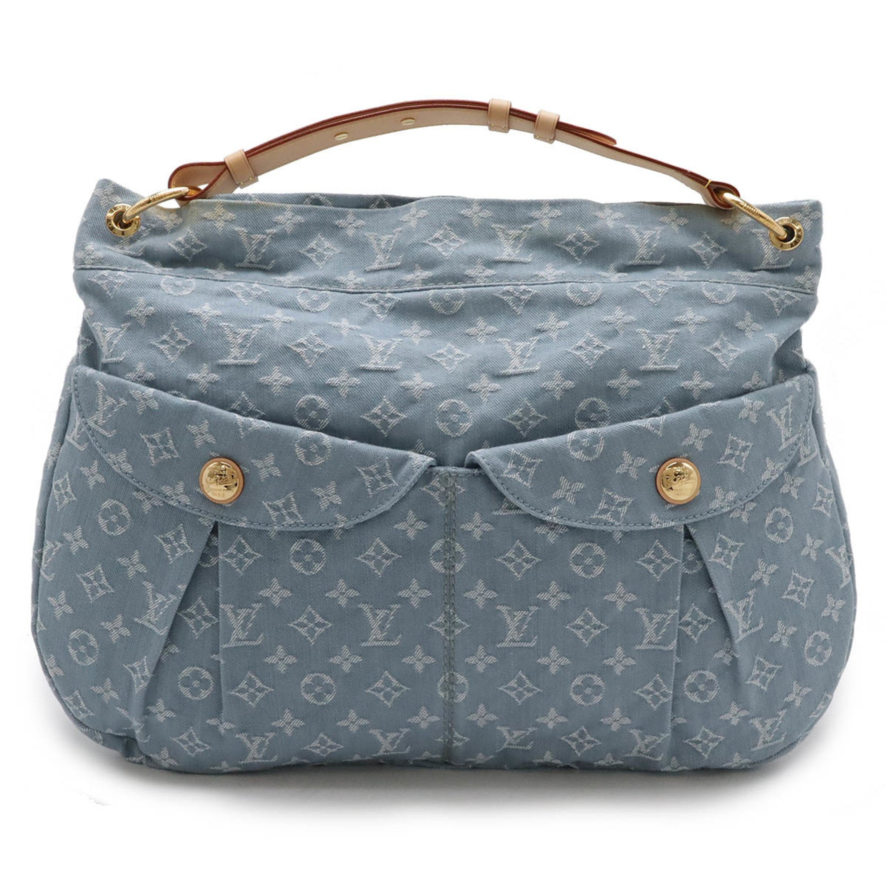 Louis Vuitton Monogram Denim Daily GM Shoulder Bag Bleu Clair Blue