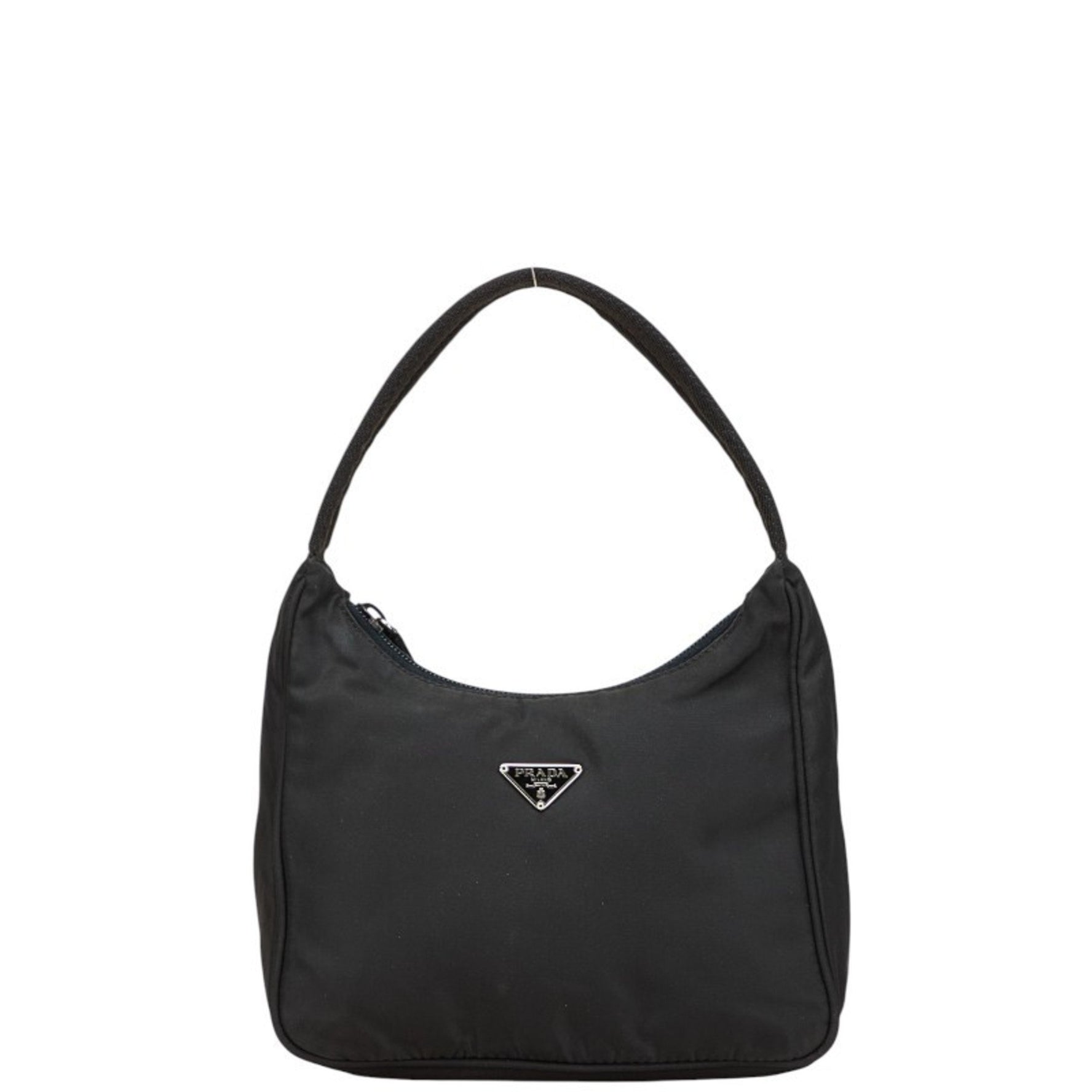 Prada Triangle Logo Plate Handbag Nylon
