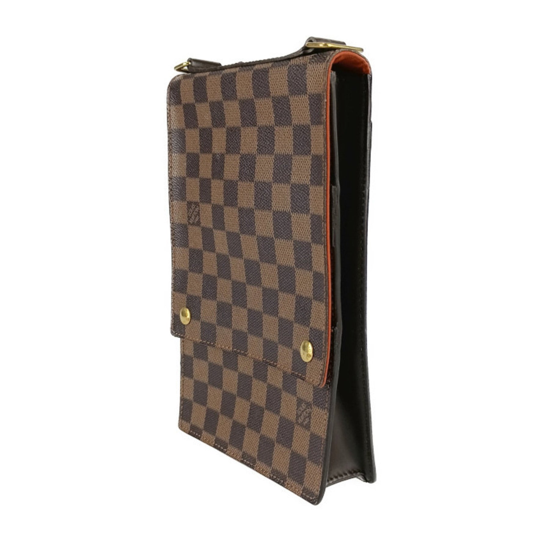 LOUIS VUITTON Louis Vuitton Shoulder Bag Portobello N45271 Ebene Damier Canvas Leather Men's Women's Crossbody