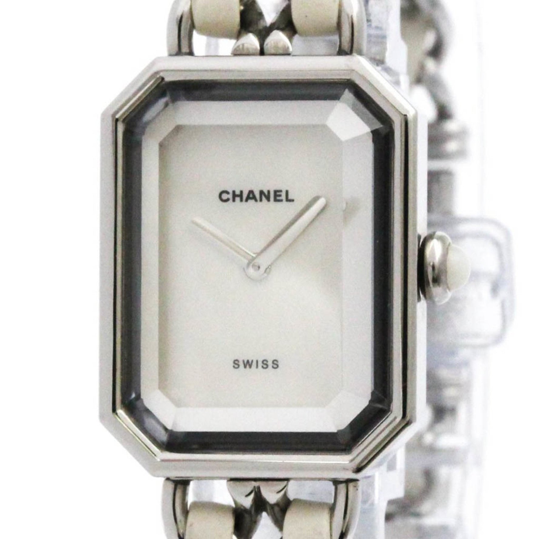 CHANEL Premiere Size M MOP Steel Quartz Ladies Watch H1639 Polished