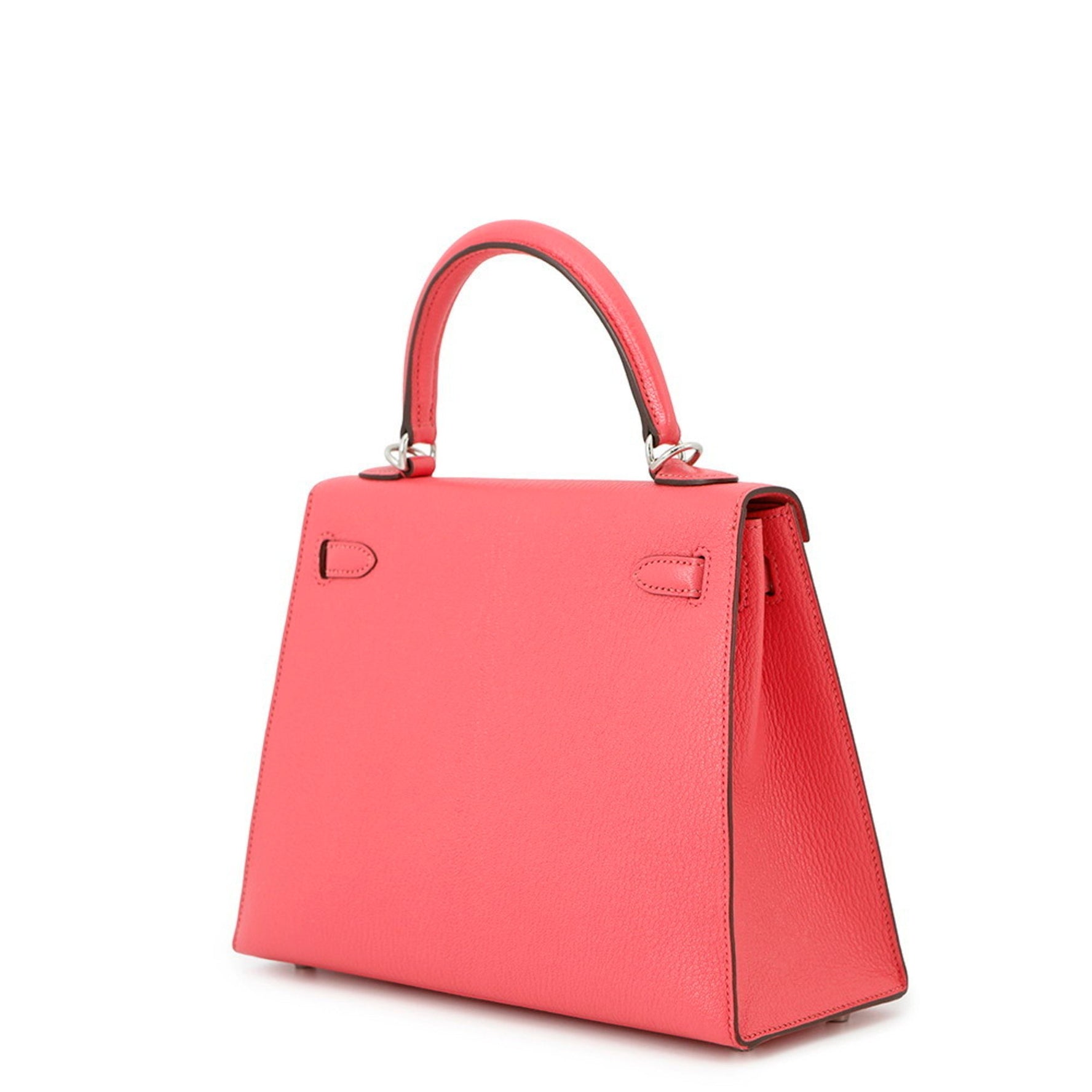 Hermes Hermès Kelly 25 Handbag, Exterior Stitching, Rose Lipstick, Chevre Mysore, Y Stamp, 2-Way Shoulder Bag