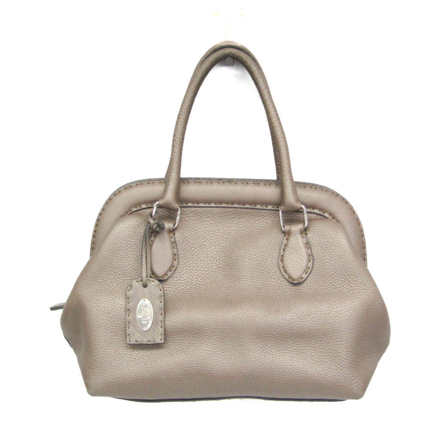 Fendi Selleria 8BN127 Women's Leather Handbag Silver