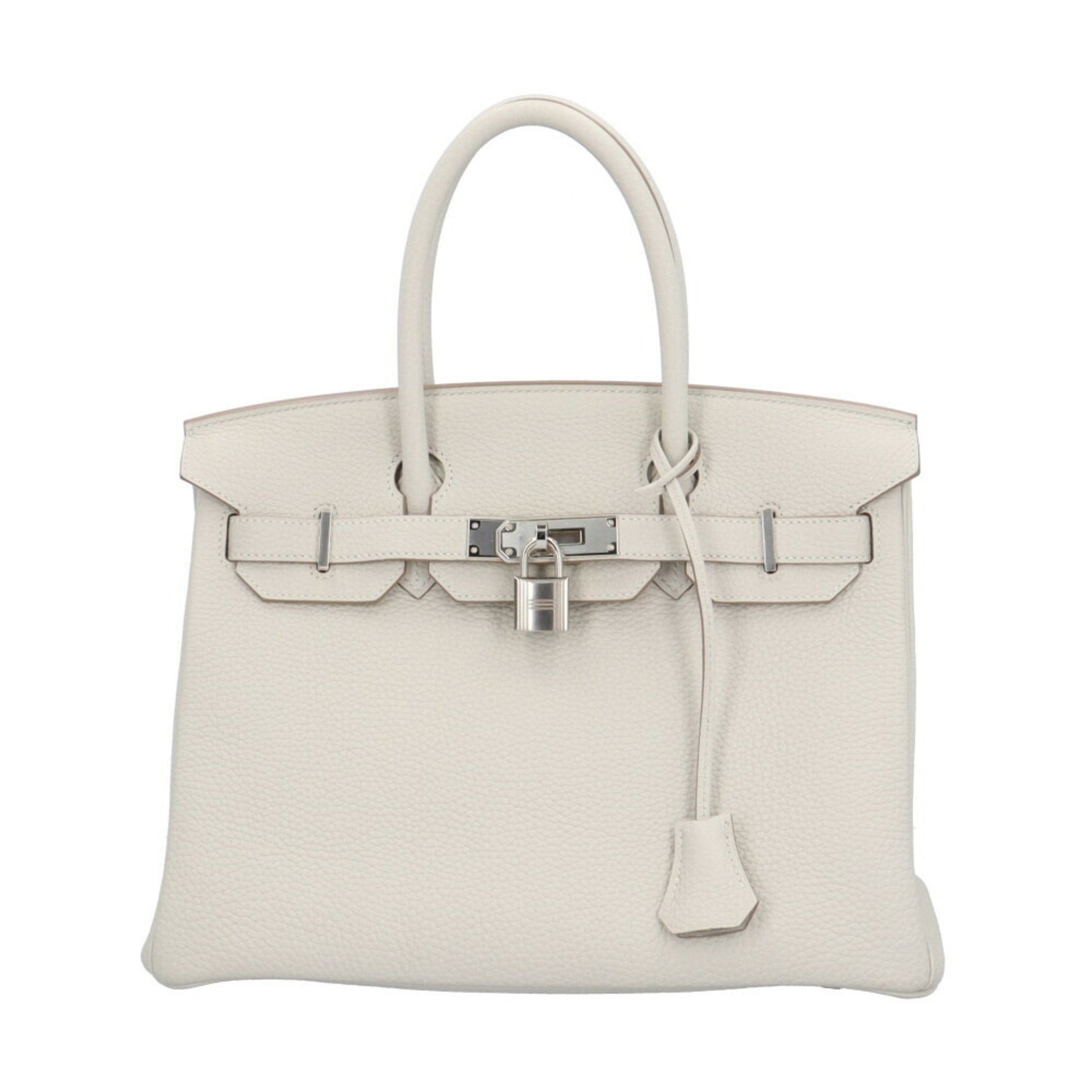 Hermes Birkin 30 Handbag Leather White Women's HERMES