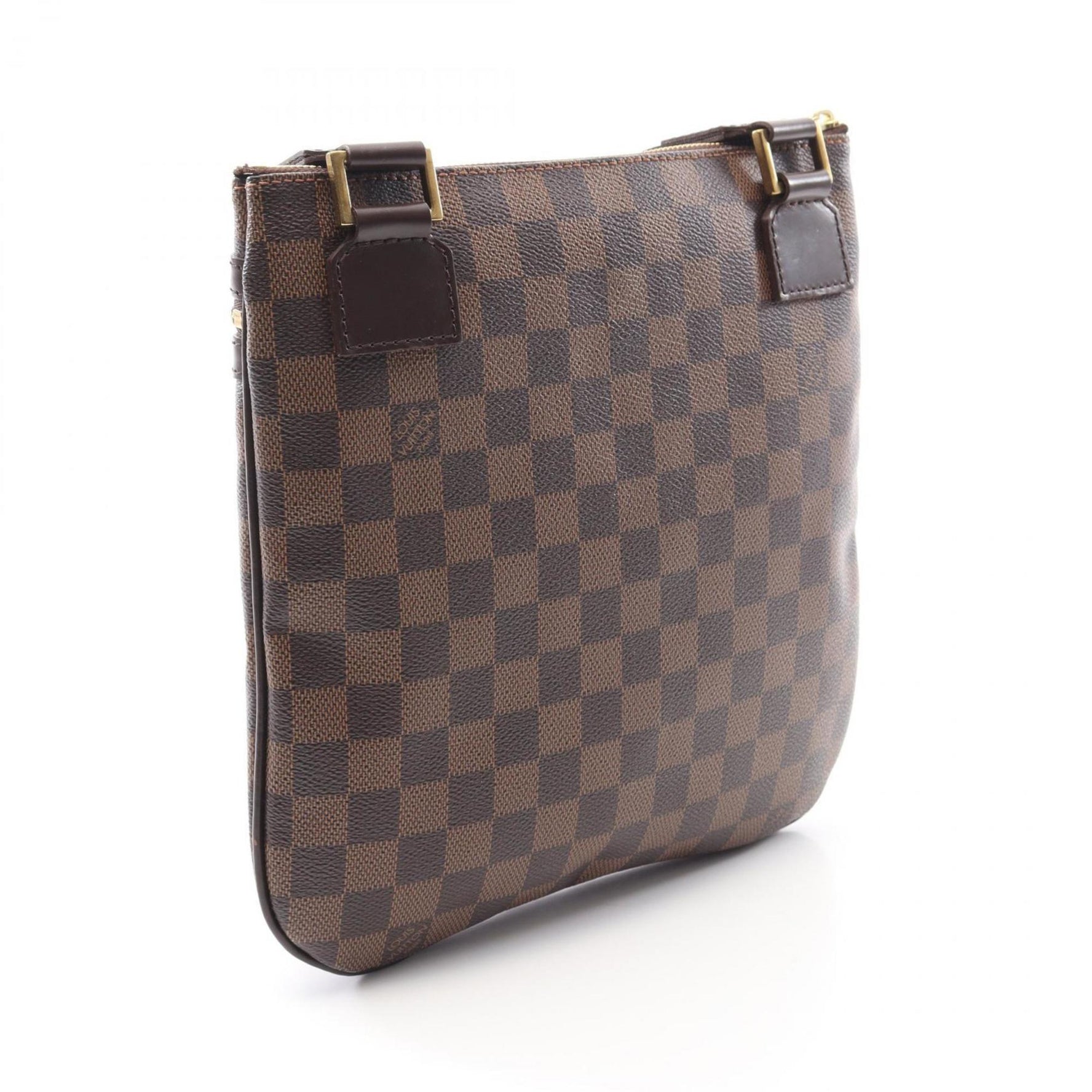 Louis Vuitton Bosphore Pochette Shoulder Bag in Coated Canvas and Leather with Damier Finish, Brown