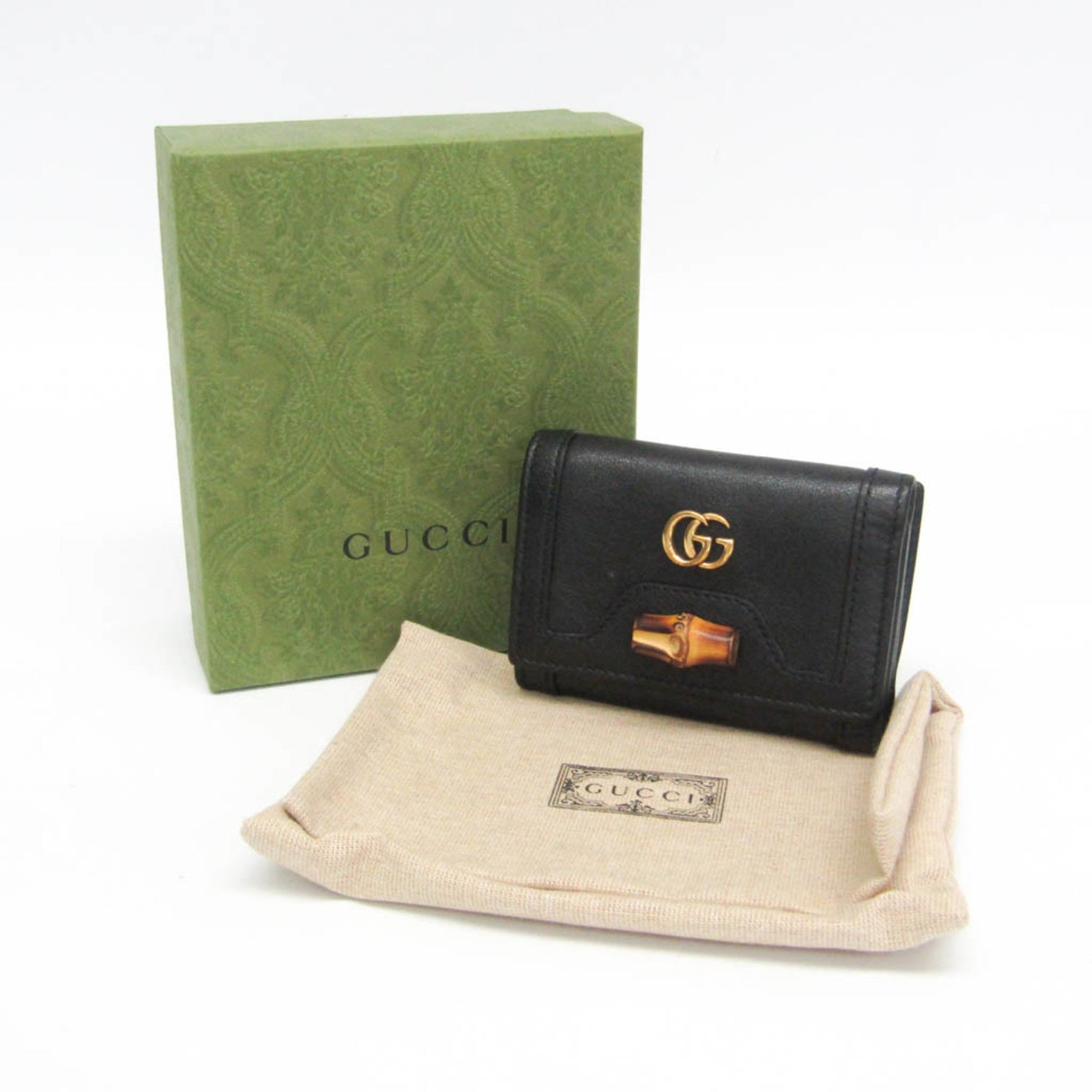 Gucci Bamboo Diana Compact Wallet Leather Wallet (tri-fold)