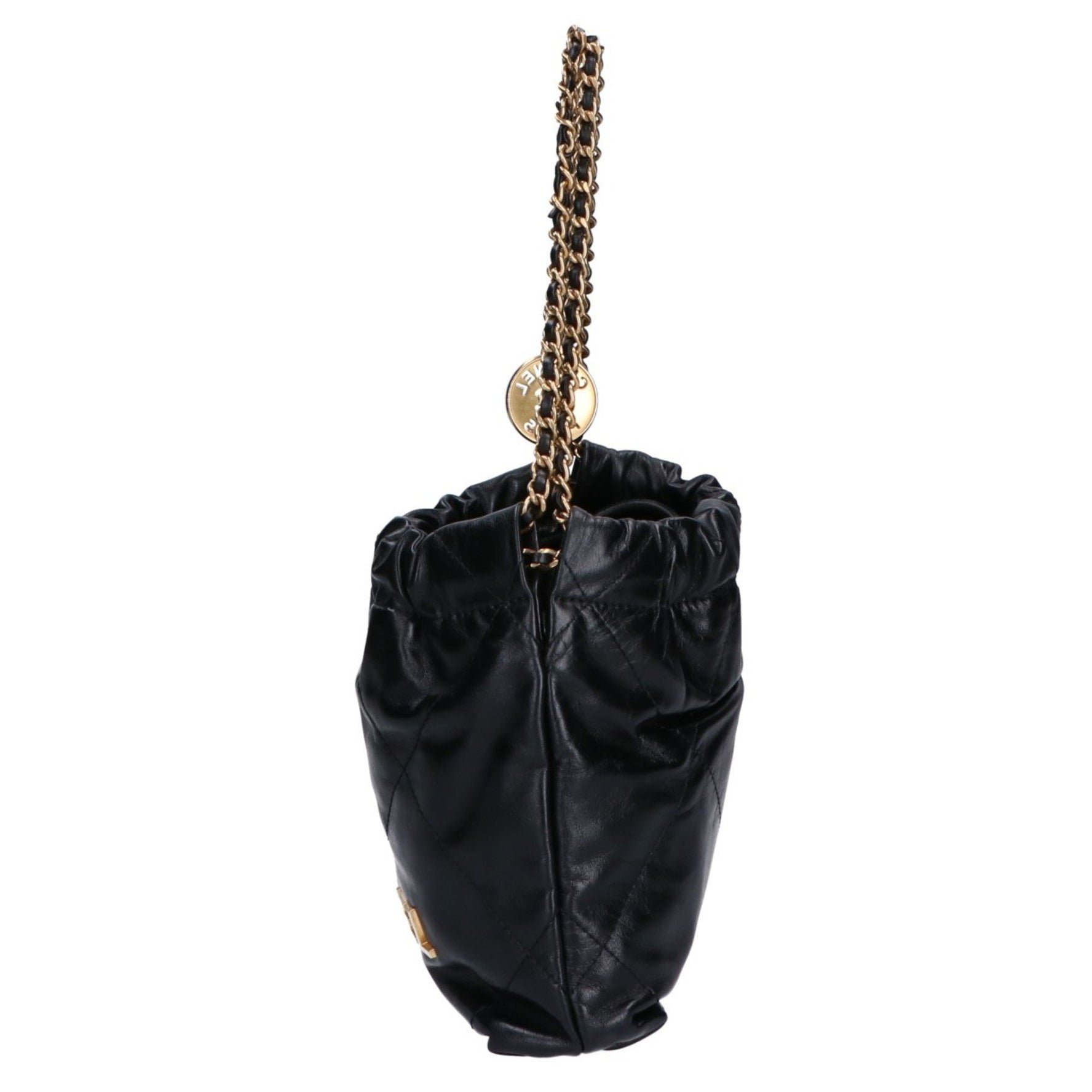 CHANEL 22 Shiny Calfskin Mini Chain Shoulder Bag, GD Hardware
