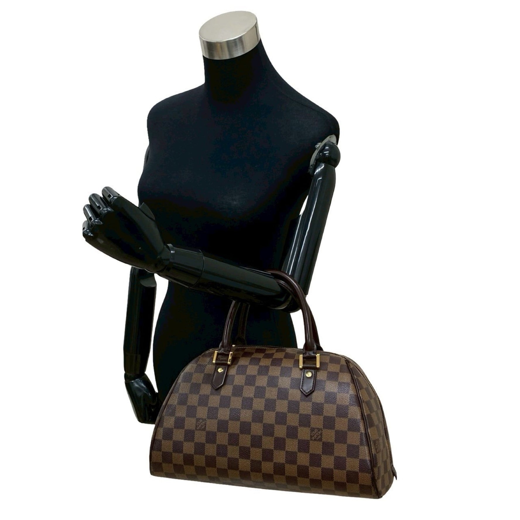 LOUIS VUITTON Rivera MM Damier Leather Handbag/Mini Boston Bag