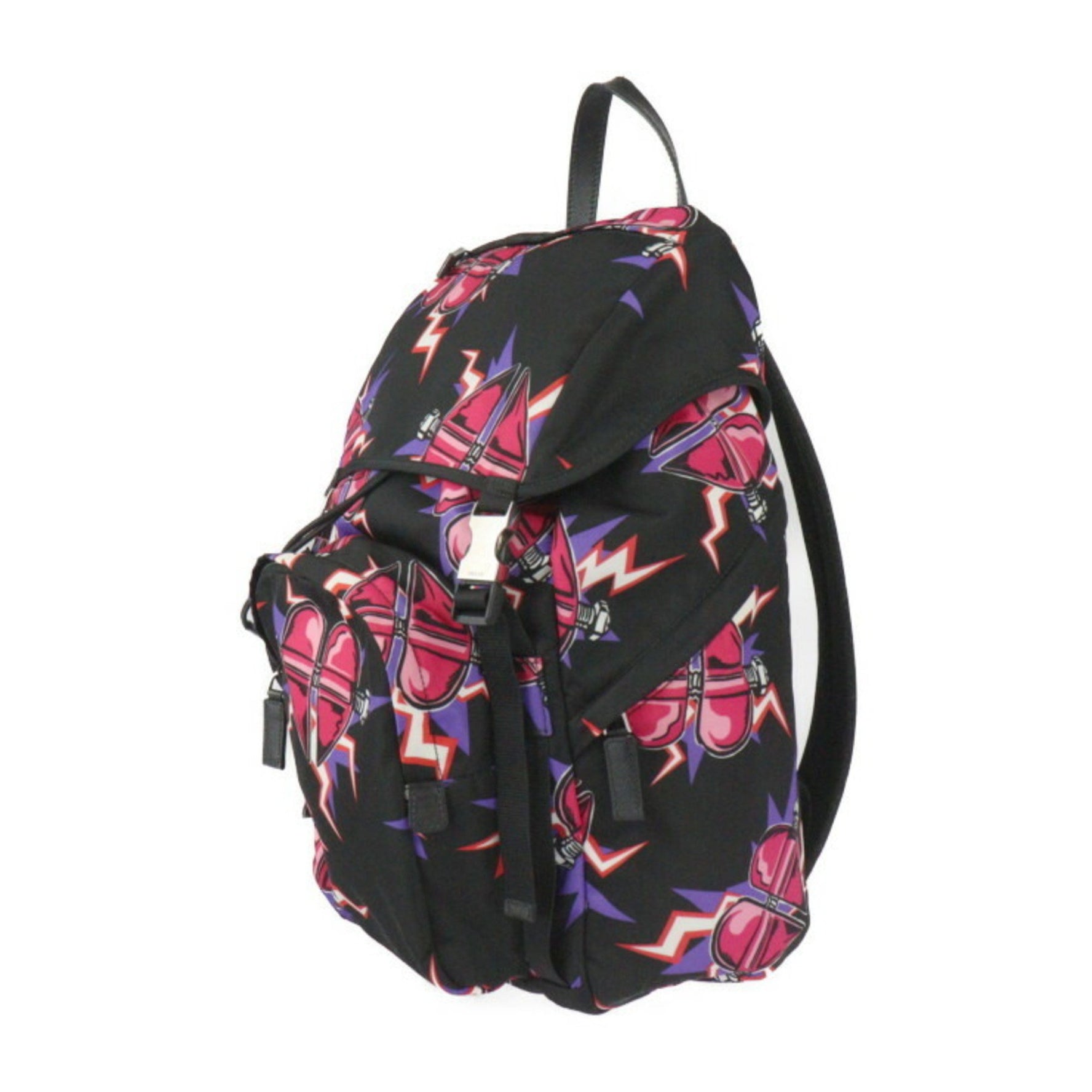 PRADA Prada Frankenstein Backpack Universal Studios Collaboration Backpack/Daypack 2VZ135 Nylon Black Fuchsia R2415073007063