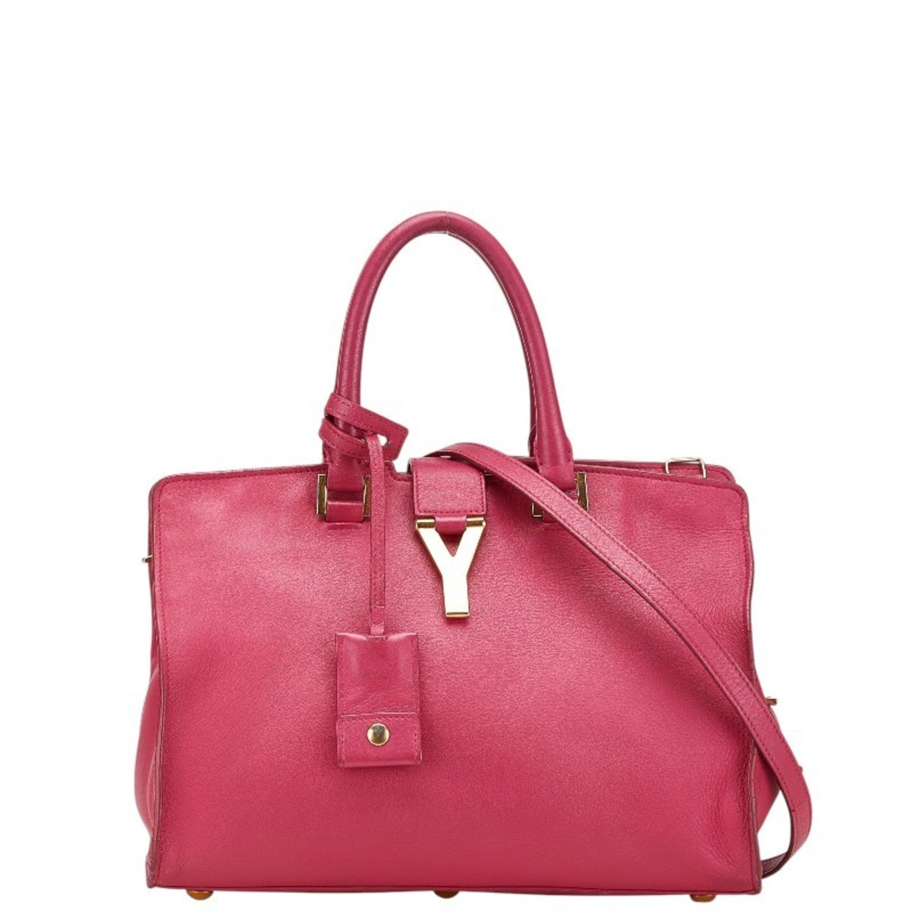 Saint Laurent Petit Cabas Y-line handbag shoulder bag pink leather women's SAINT LAURENT