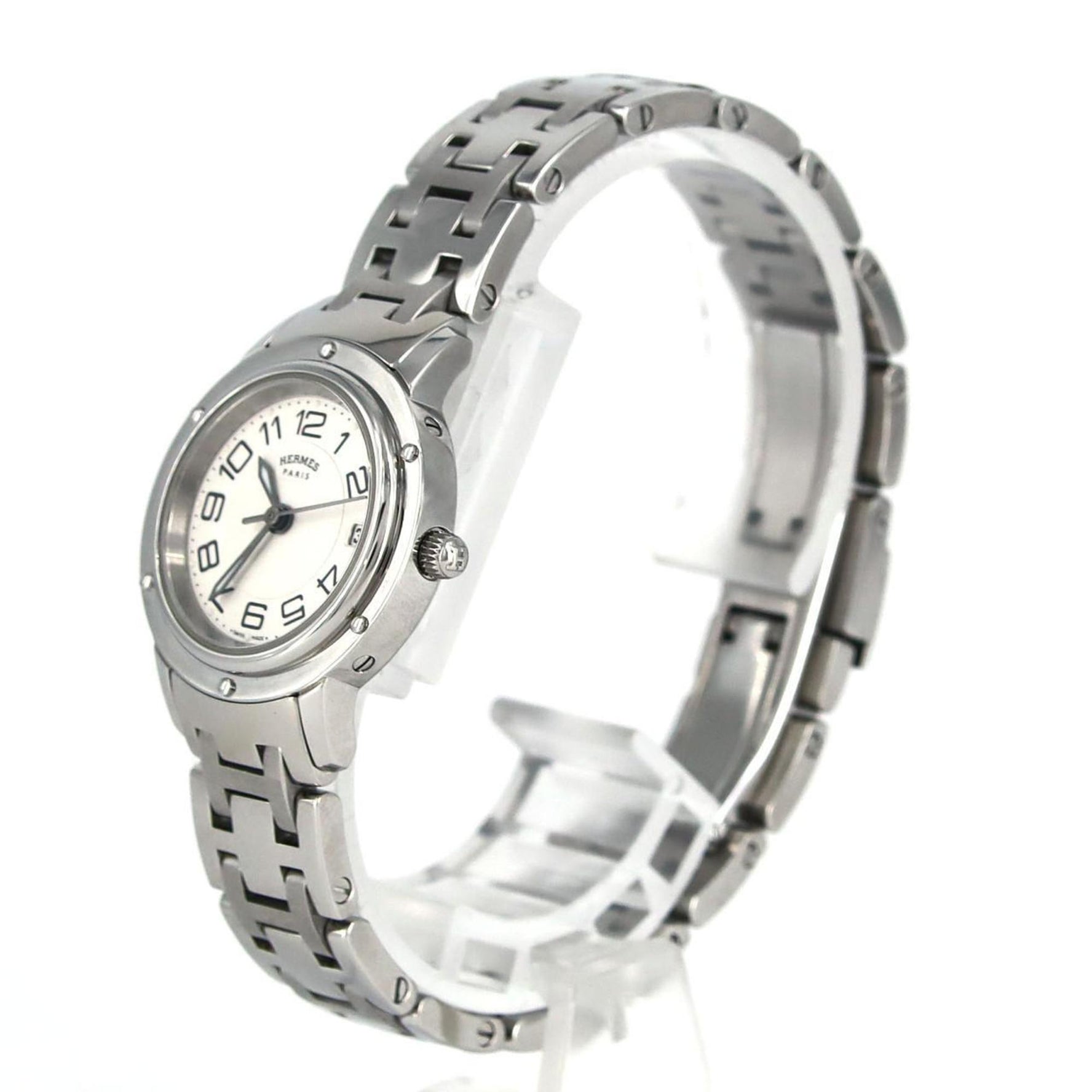Hermes Clipper Classic SS Quartz Watch