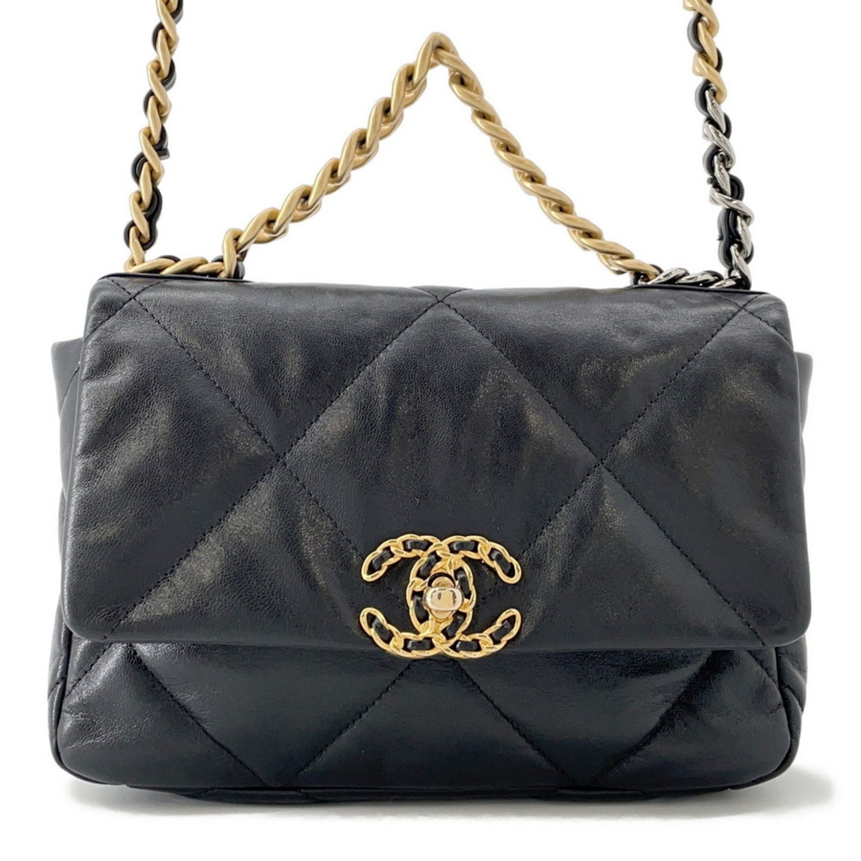 Chanel Chain Shoulder Bag Matelasse Coco Mark Lambskin