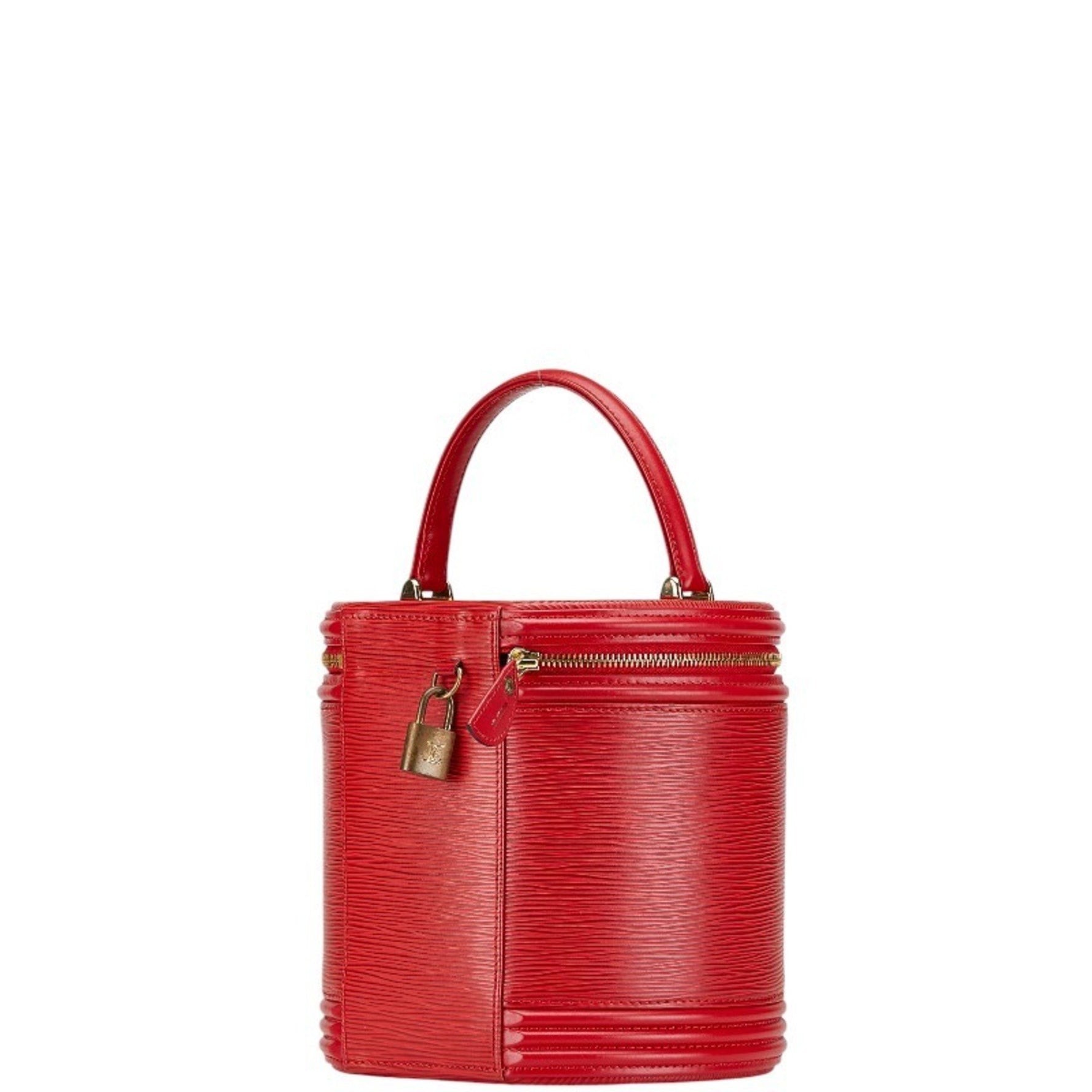 Louis Vuitton Epi Cannes Vanity Bag Handbag Castilian Red Leather