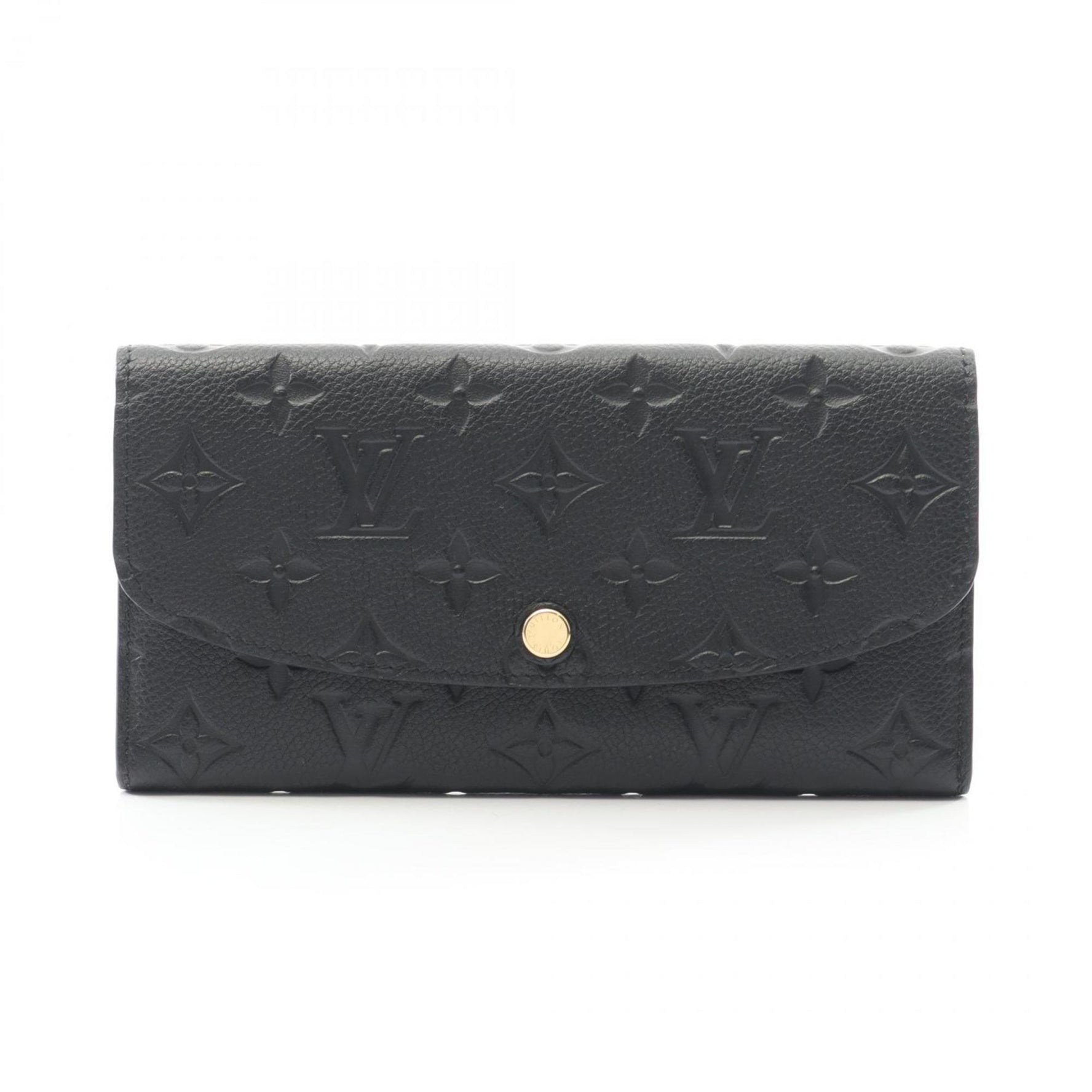Louis Vuitton Portefeuille Emily Bifold Long Wallet in Monogram Empreinte Leather, Black